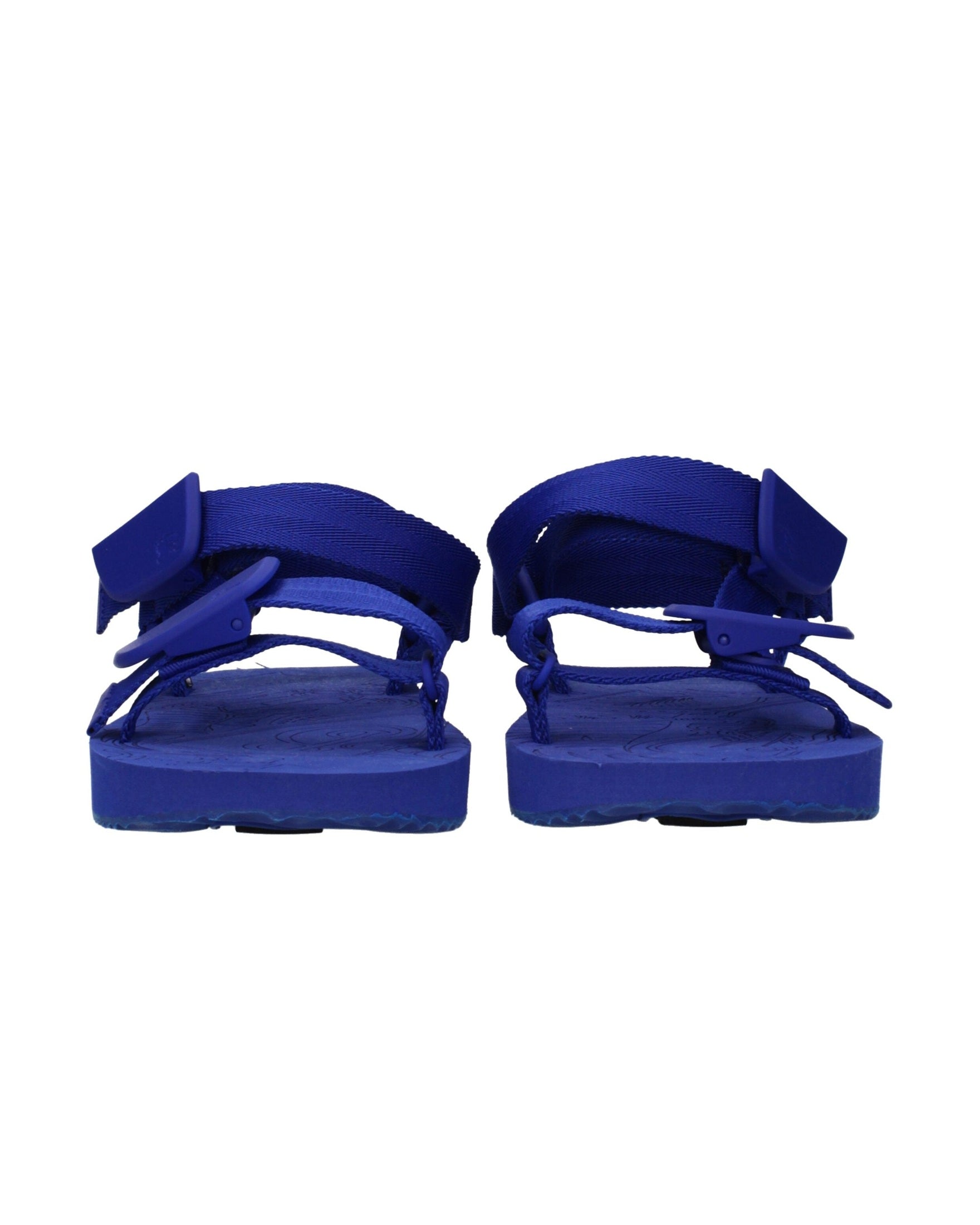 Burberry Blue Fabric Flat Sandals Glam Steals