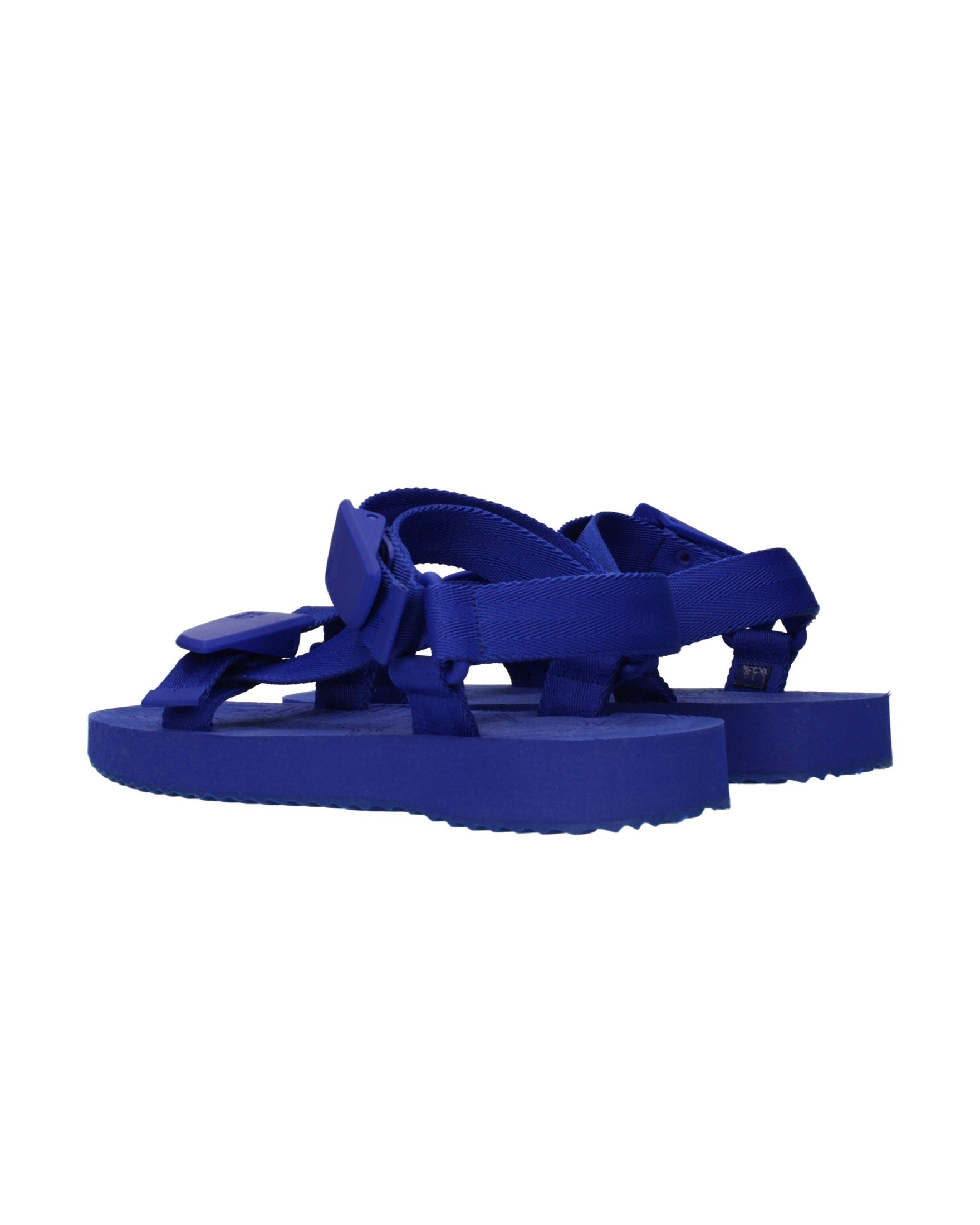 Burberry Blue Fabric Flat Sandals Glam Steals