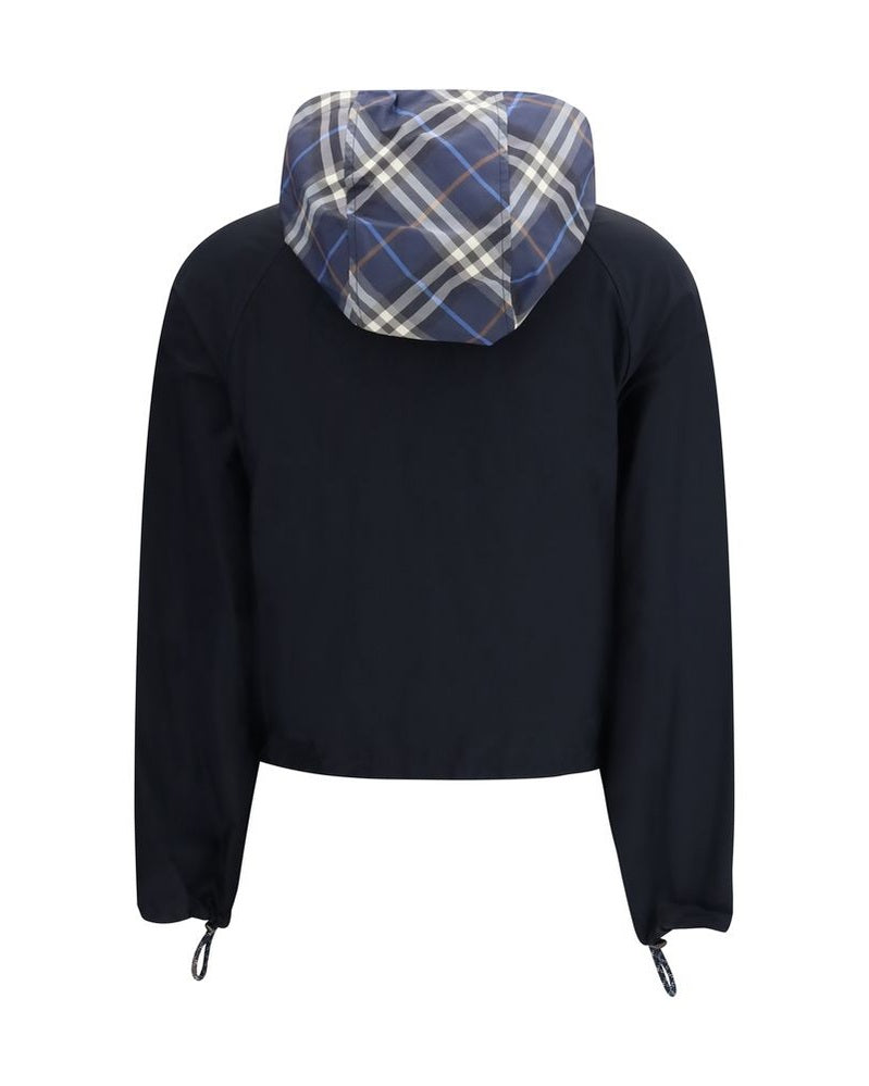 Burberry Blue Polyamide Full Length Jacket Glam Steals