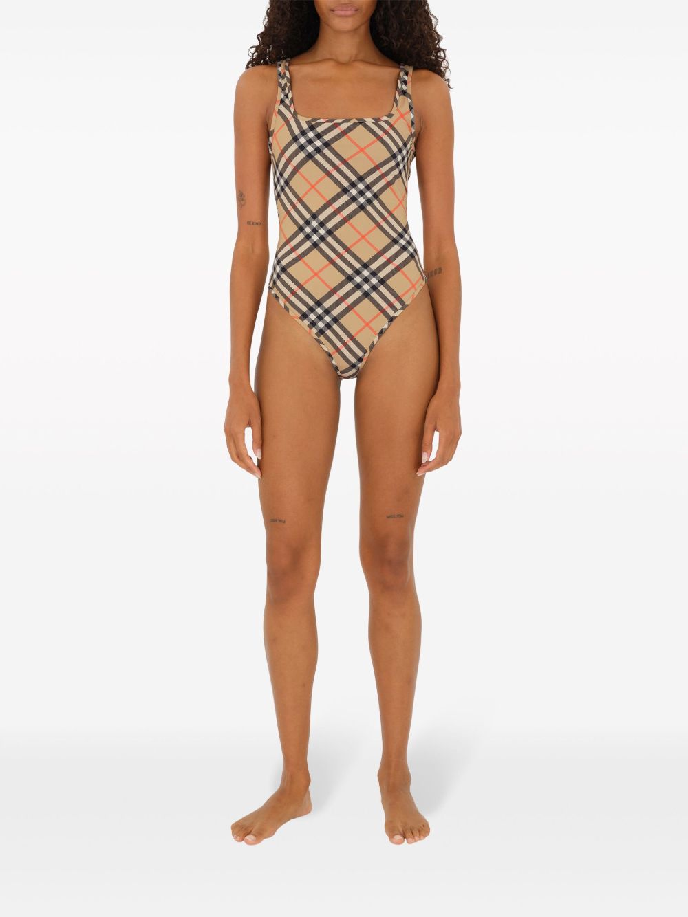 Burberry Check Pattern Swimsuit Glam Steals