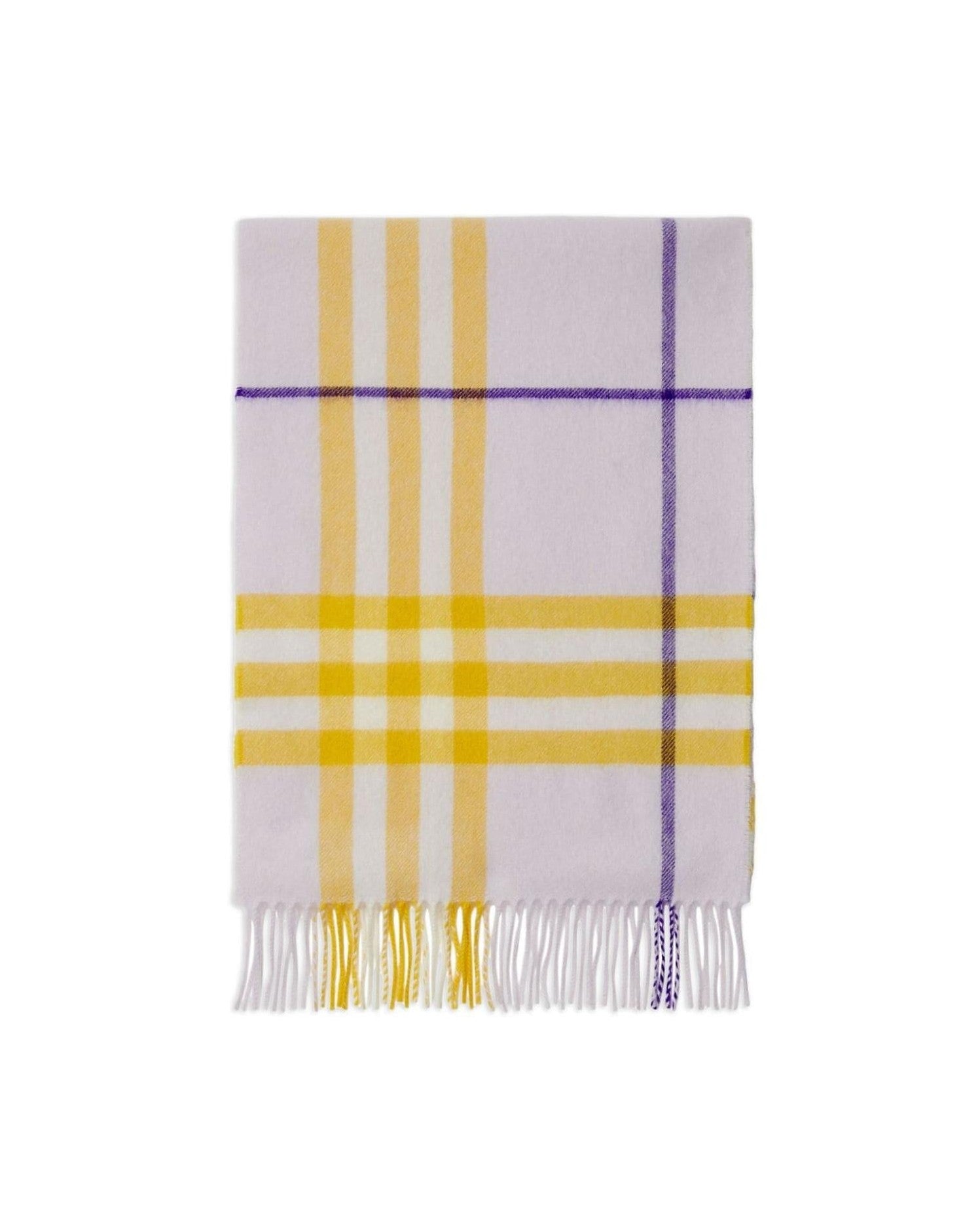 Burberry Checked Fringed Edge Cashmere Scarf Glam Steals