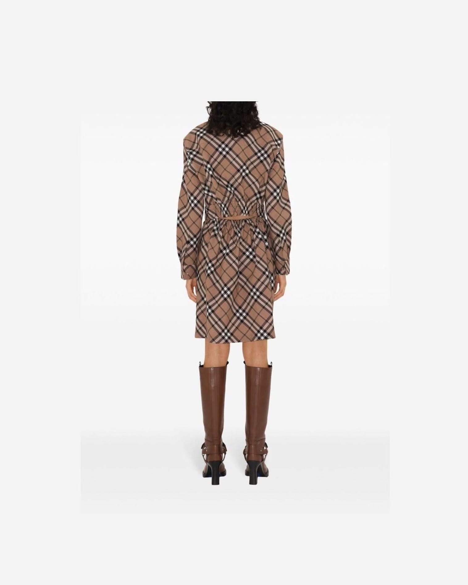 Burberry Checked Shirt Dress Dresses