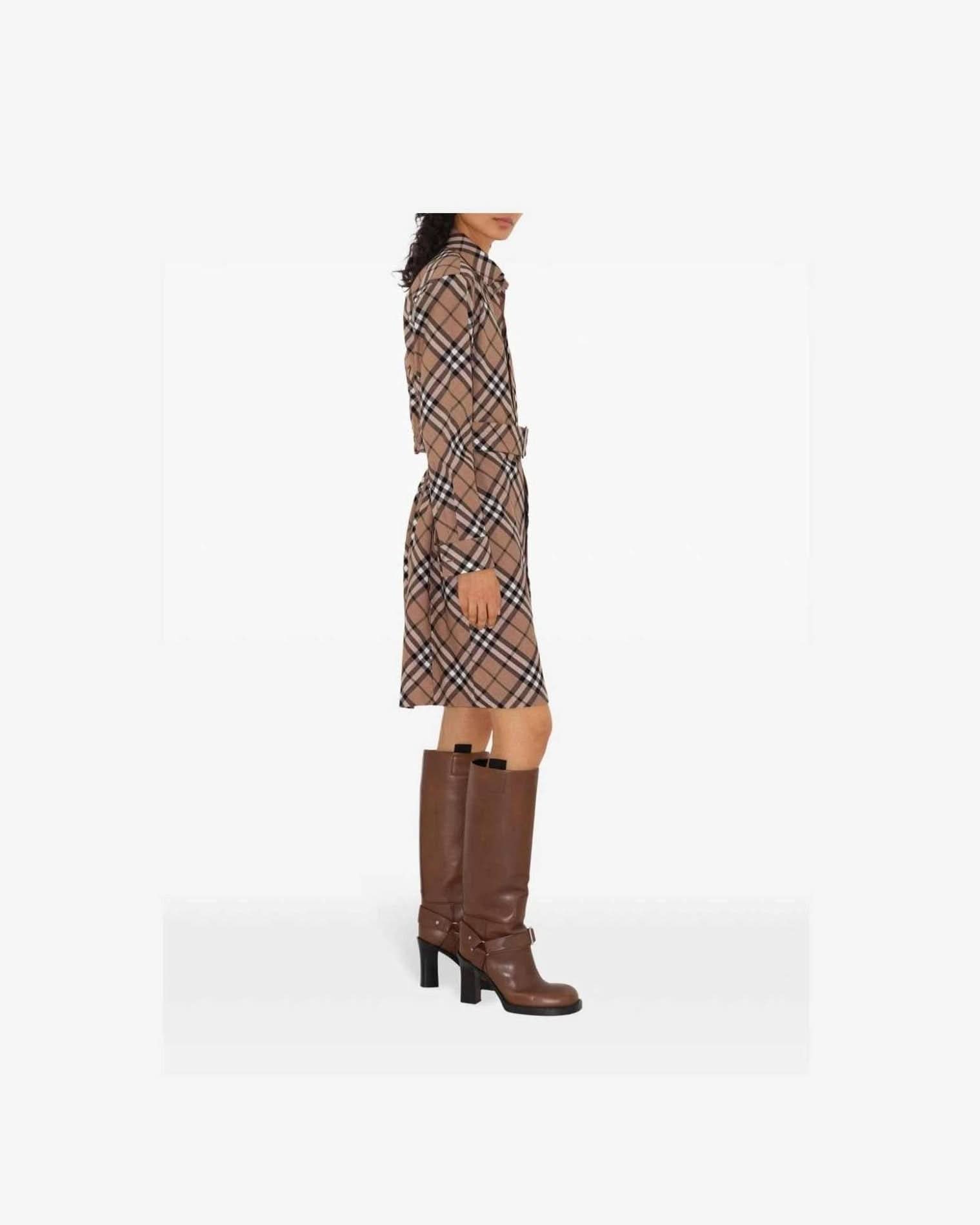 Burberry Checked Shirt Dress Dresses