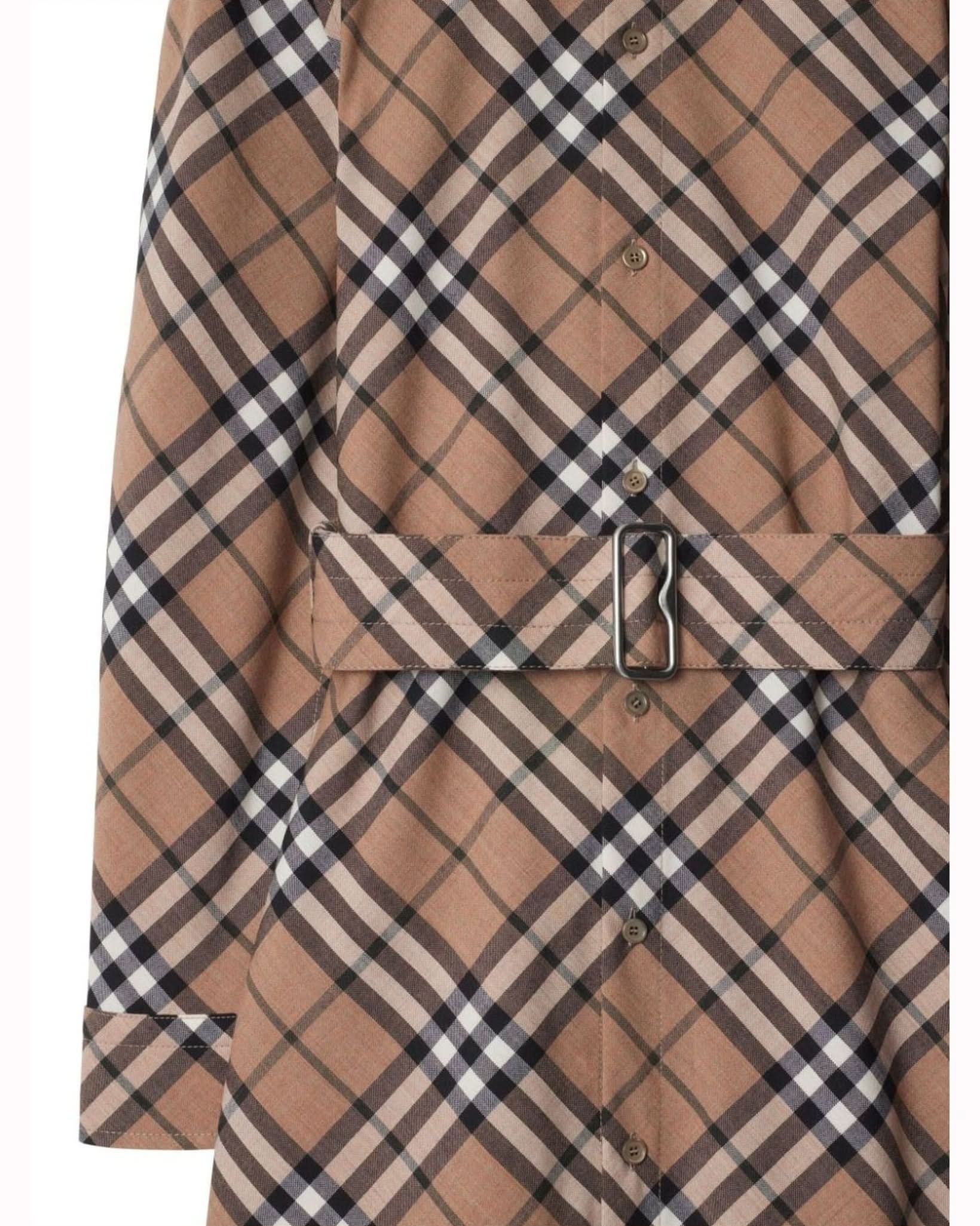 Burberry Checked Shirt Dress Dresses