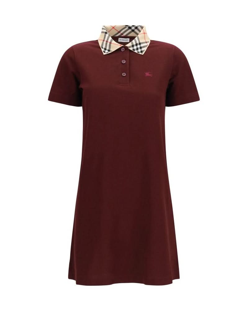 Burberry Cotton Bordeaux Casual Dress Glam Steals