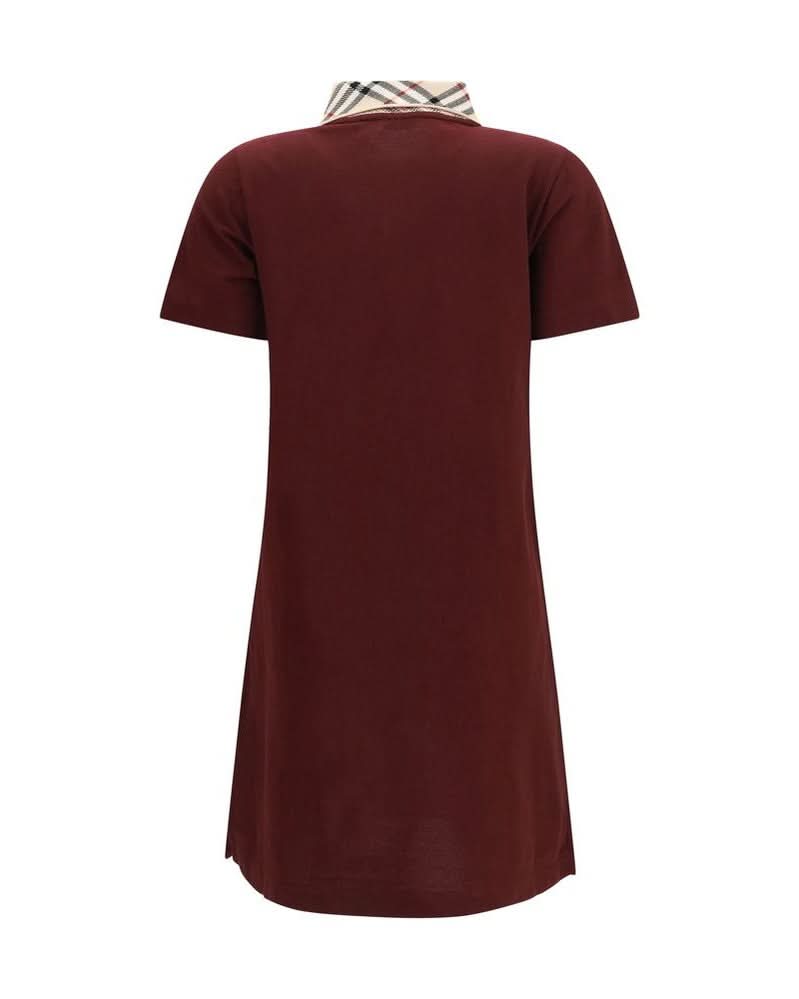 Burberry Cotton Bordeaux Casual Dress Glam Steals