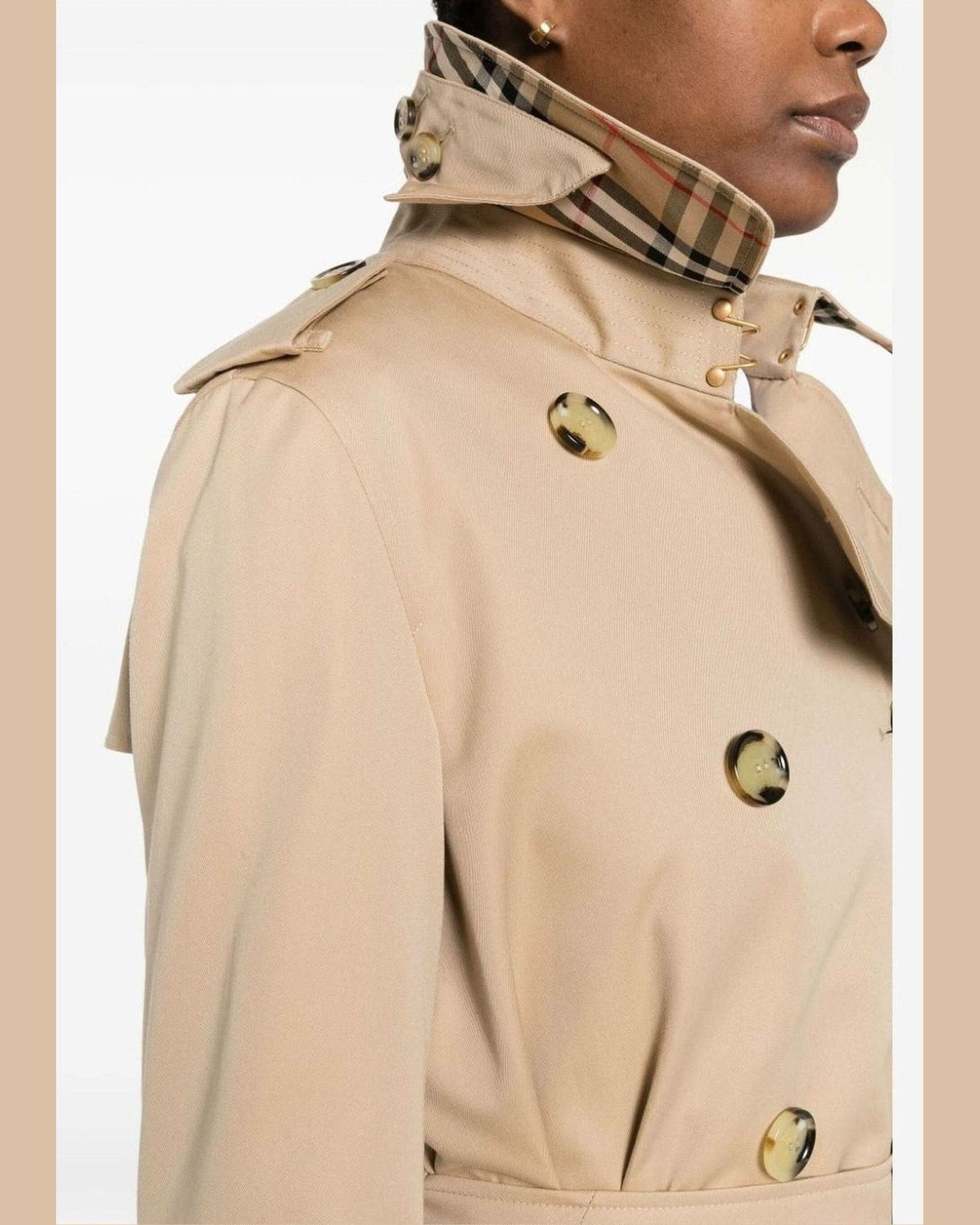Burberry Cotton Short Kensington Heritage Trench Coat Trench Coats