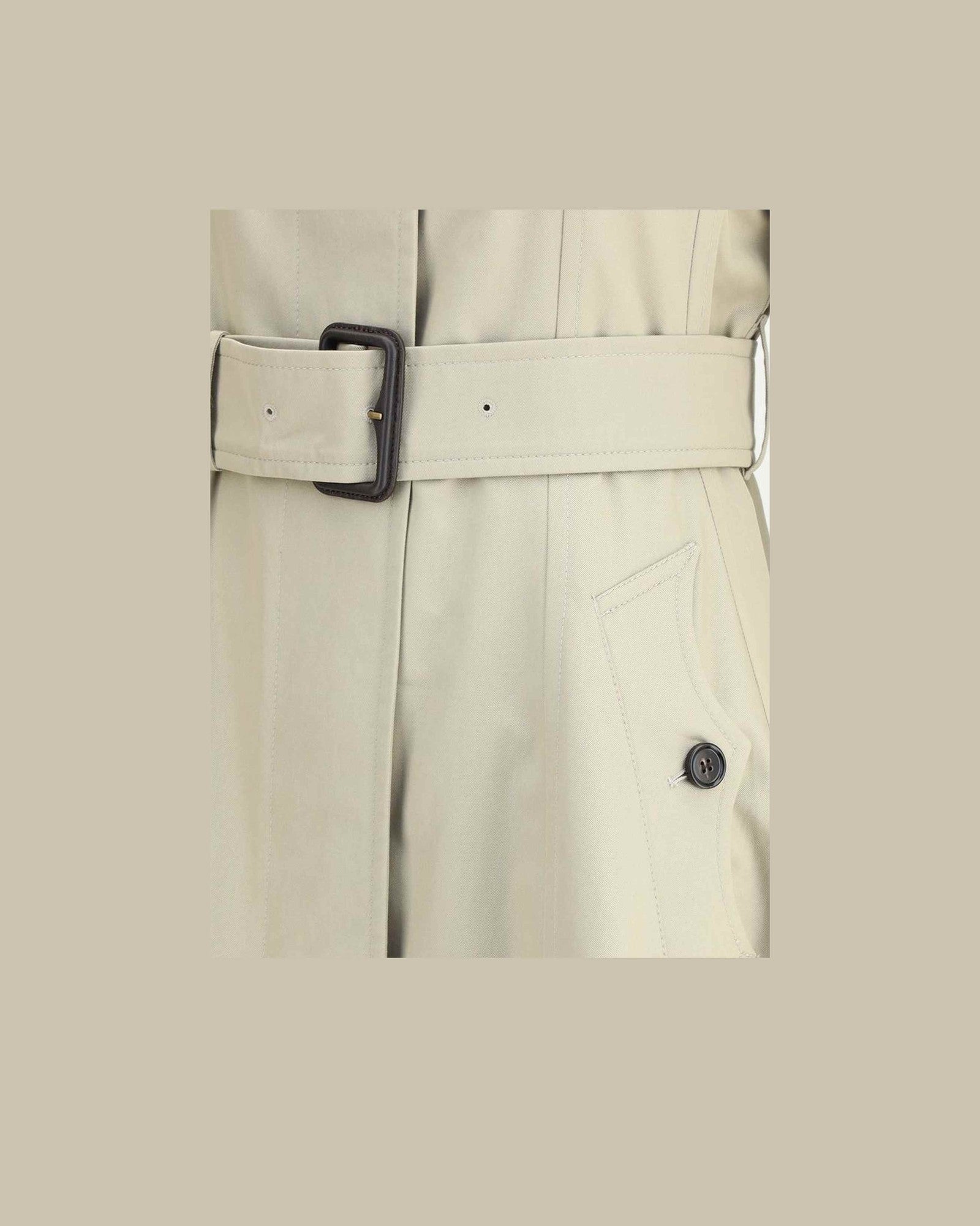 Burberry Gabardine Ellingham Fit and Flare Long Trench Coat Glam Steals