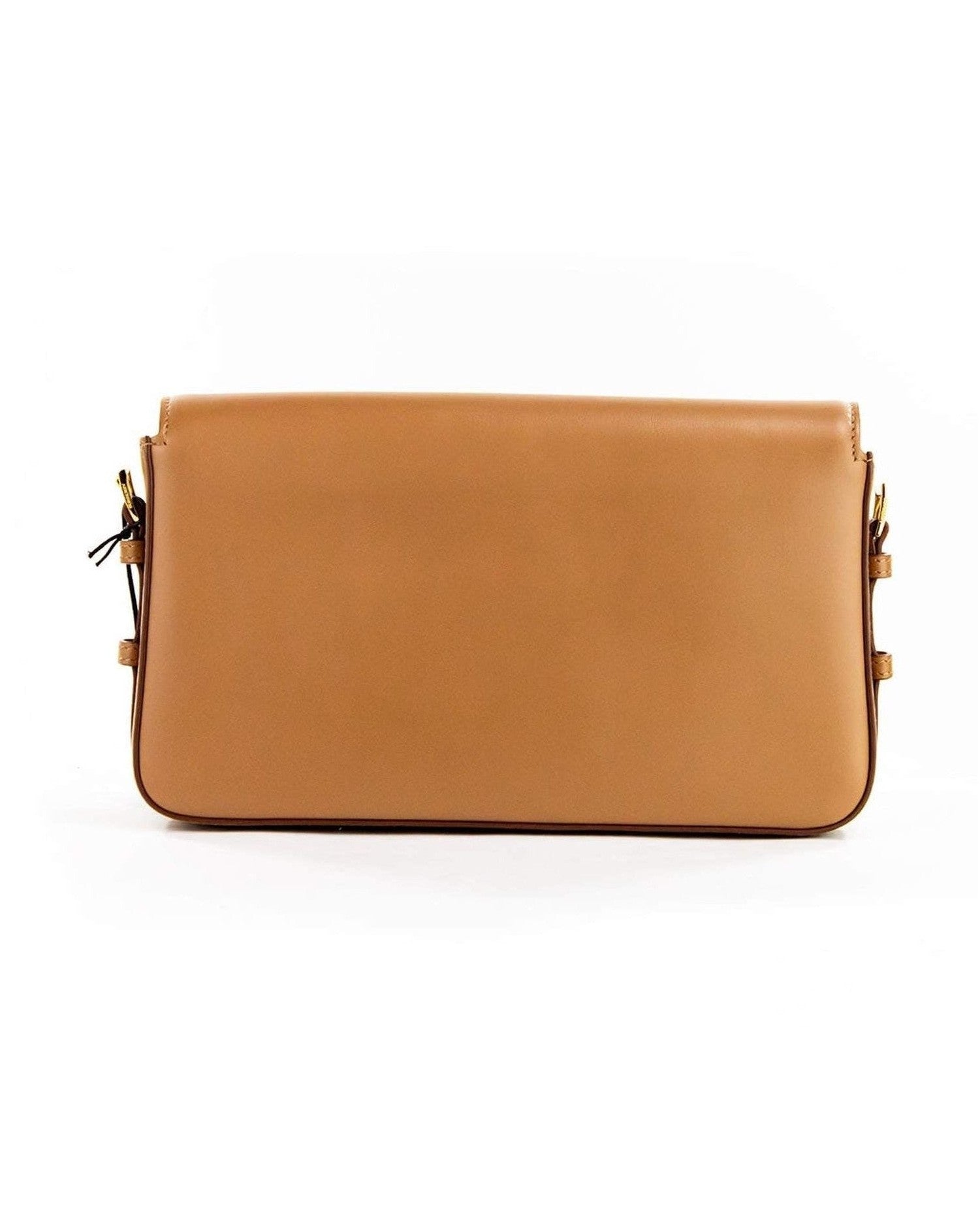 Burberry Grace Small Nutmeg Smooth Leather Flap Crossbody Clutch Handbag Purse Glam Steals