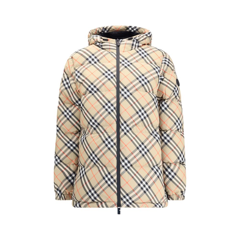 Burberry Hooded Check Down Jacket Glam Steals