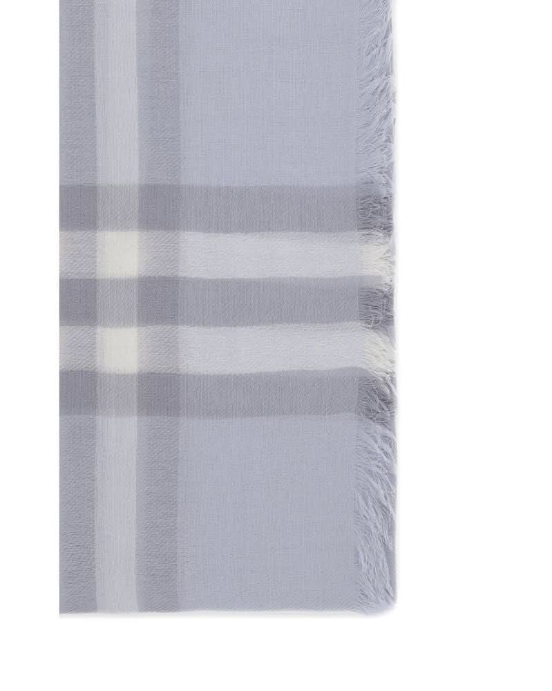 Burberry Light Blue Wool Scarf Scarves & Shawls