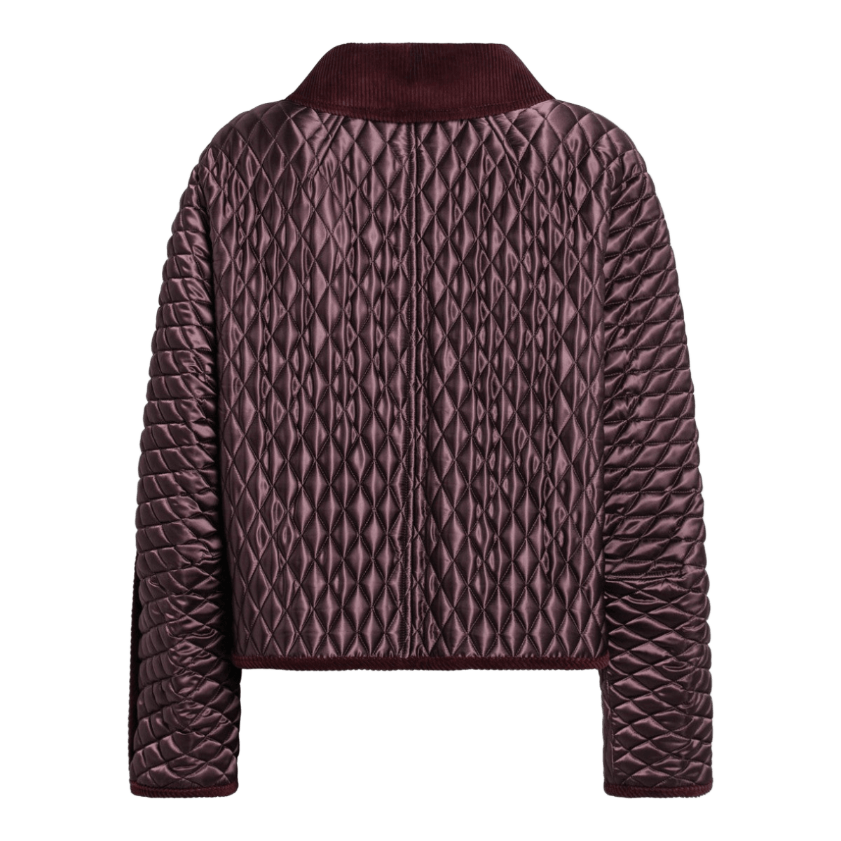 Burberry Nylon Mahogany Floriston Cropped Quilted Jacket Glam Steals