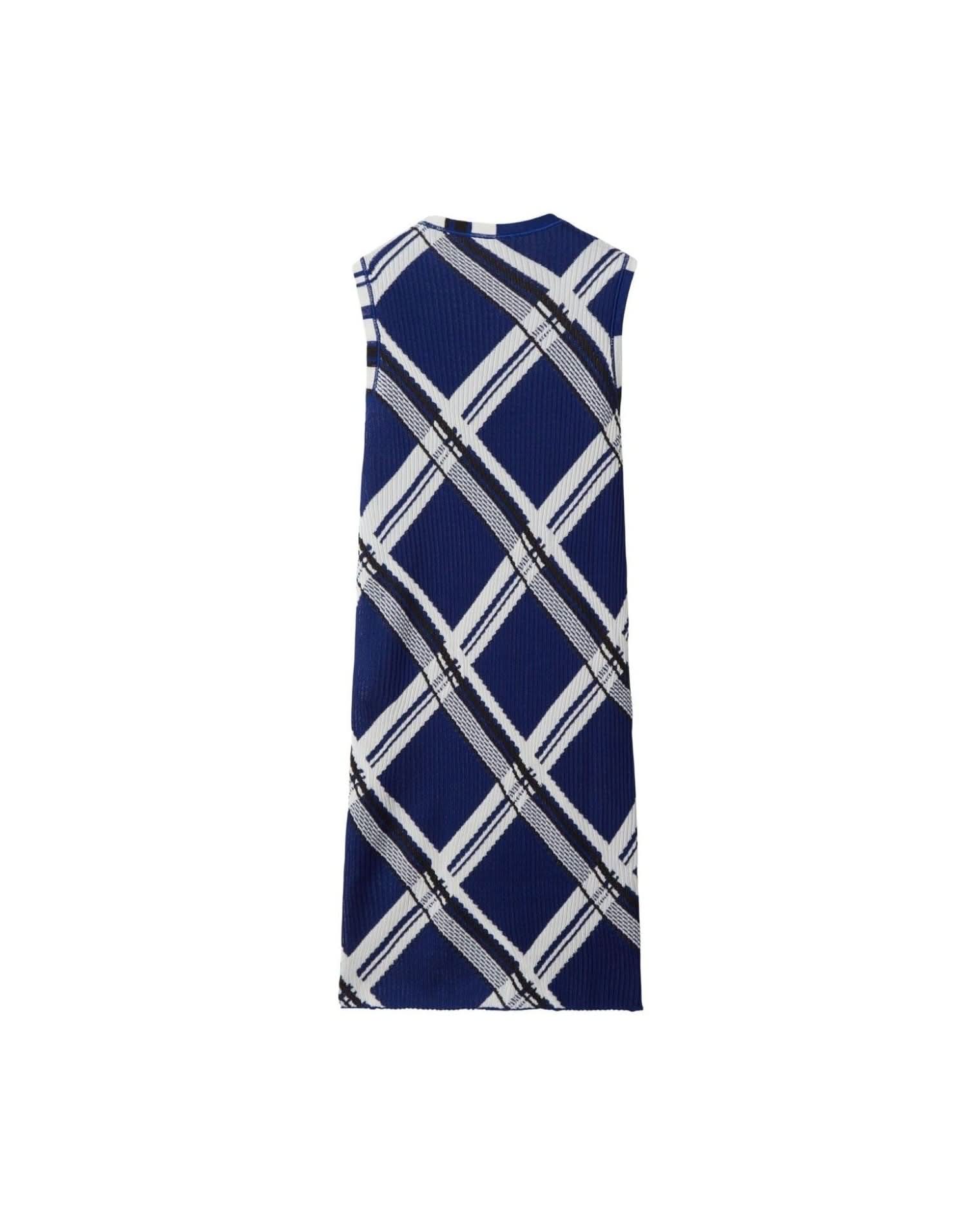 Burberry Silk Check Print Dress Dresses