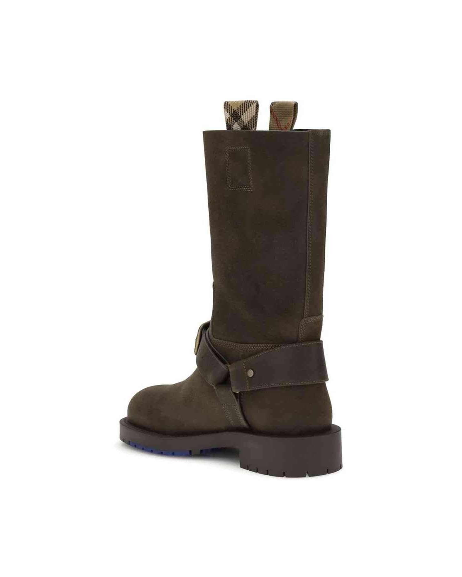 Burberry Suede Saddle Ankle Boots Glam Steals