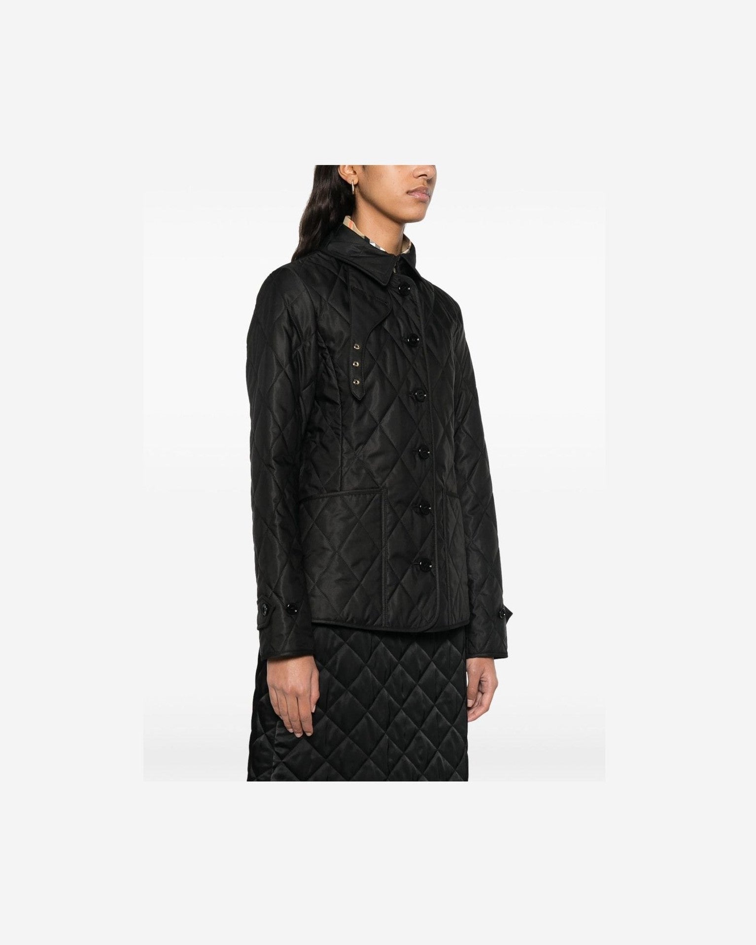 Burberry Tailored Jacket with Quilted High Collar Glam Steals