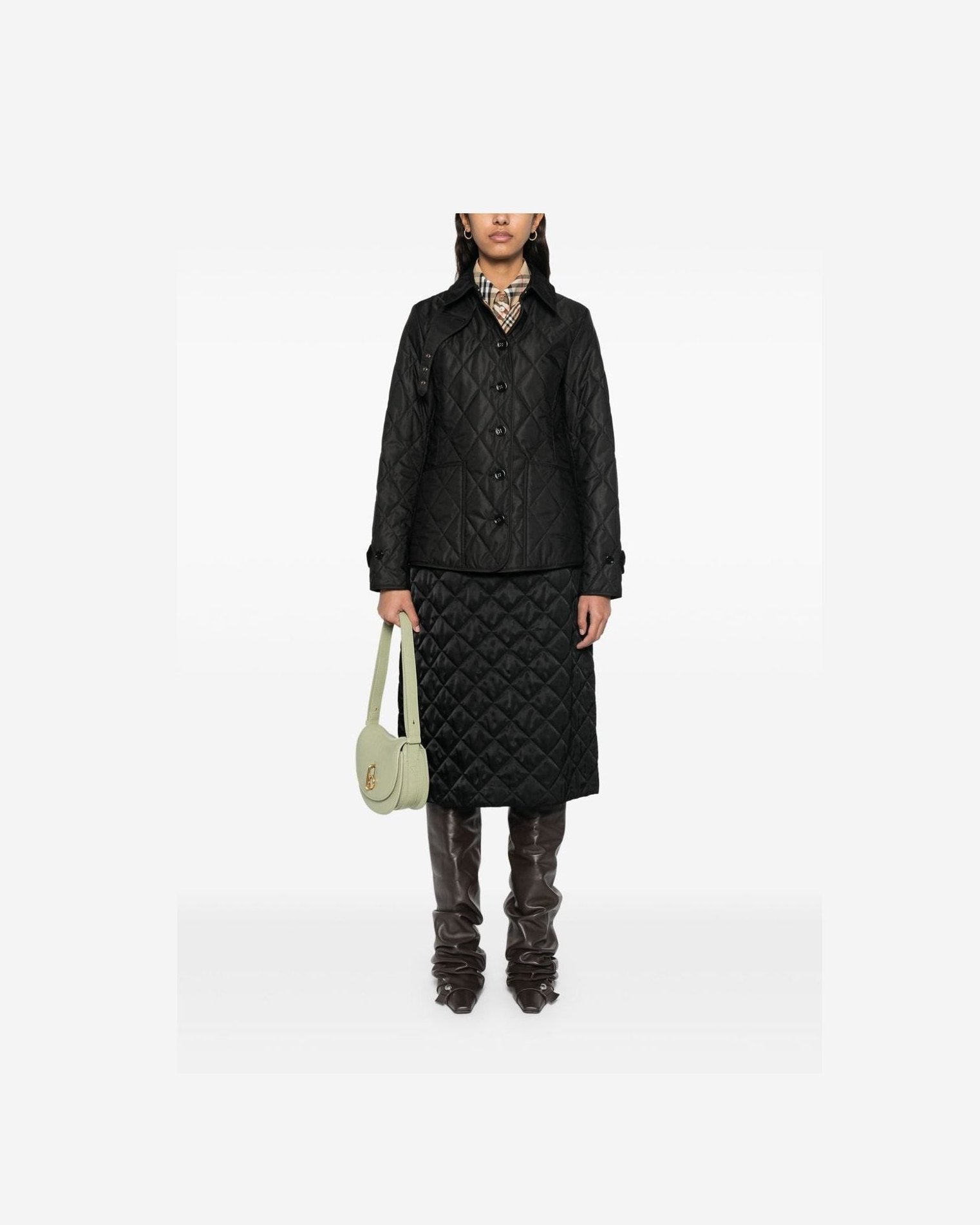 Burberry Tailored Jacket with Quilted High Collar Glam Steals