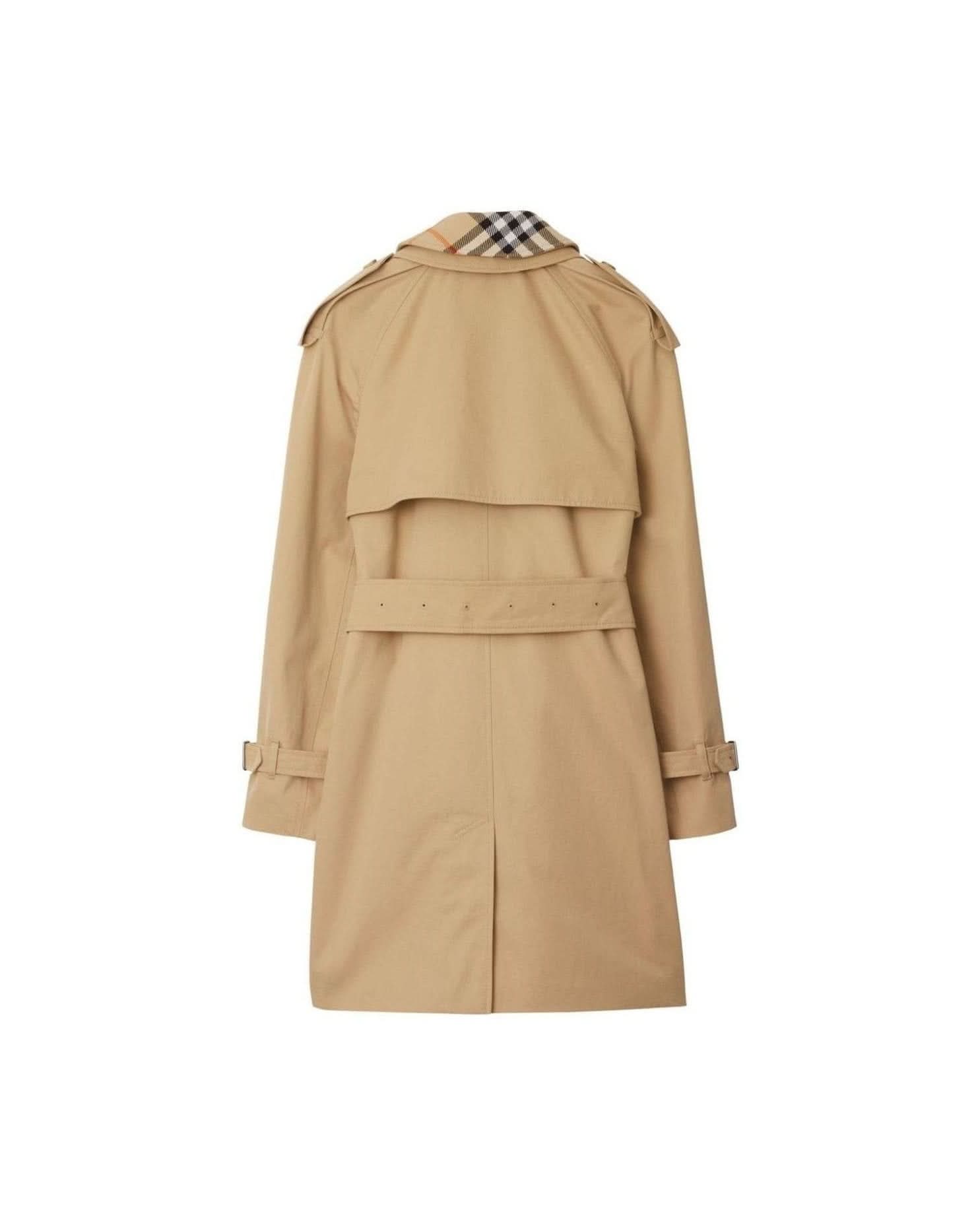 Burberry Trench Coat With Vintage Check Motif Trench Coats