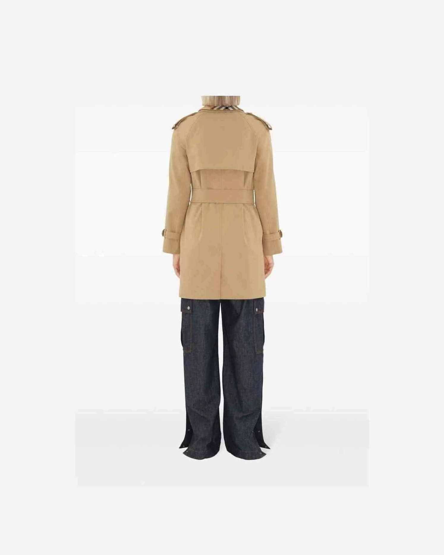Burberry Trench Coat With Vintage Check Motif Trench Coats