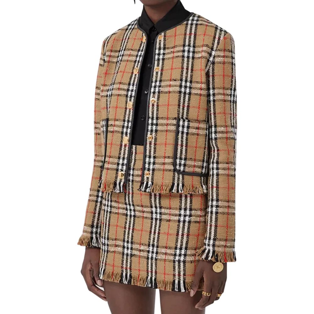 Burberry Vintage Check Motif Jacket Glam Steals