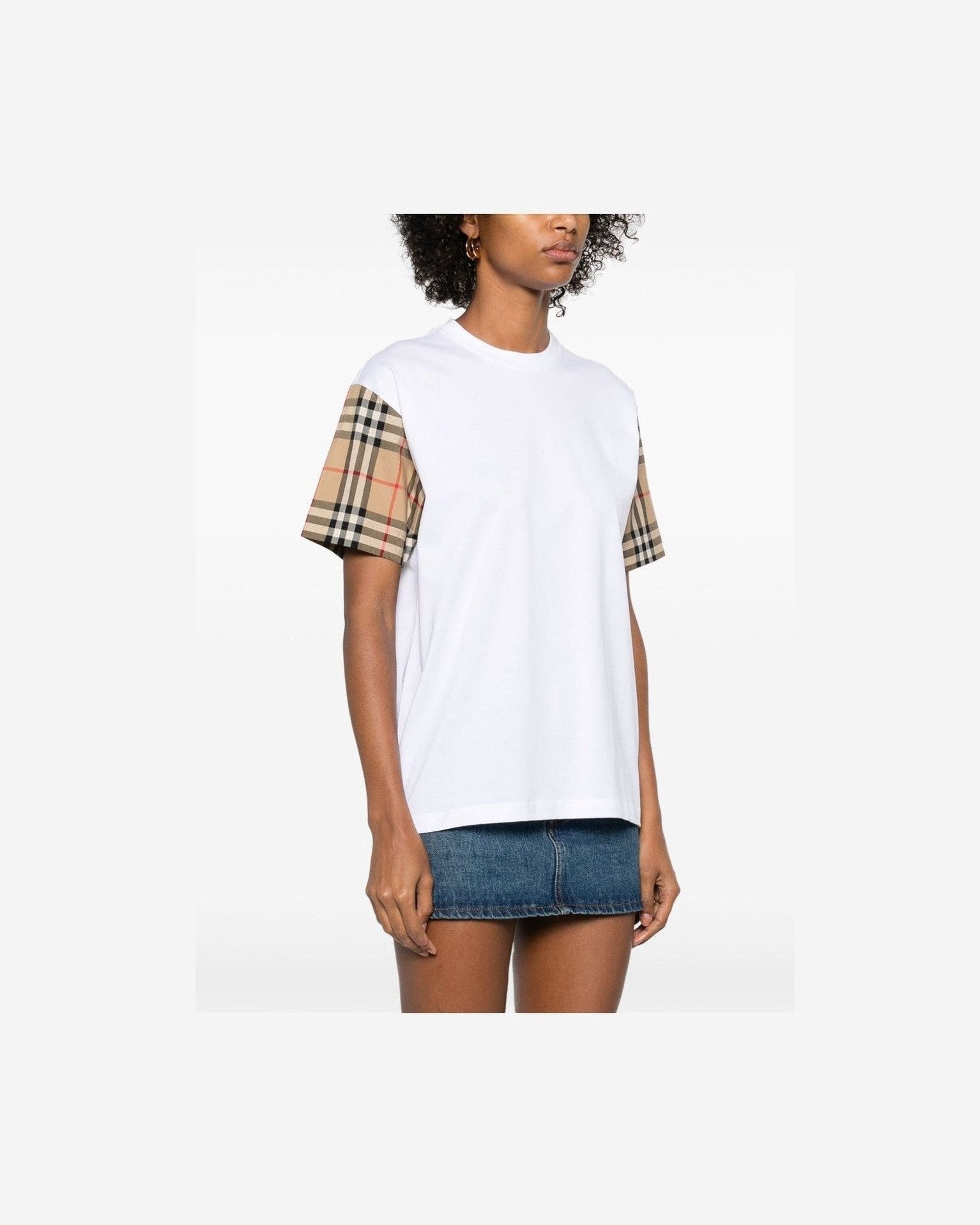 Burberry Vintage Check Sleeve T-shirt Glam Steals