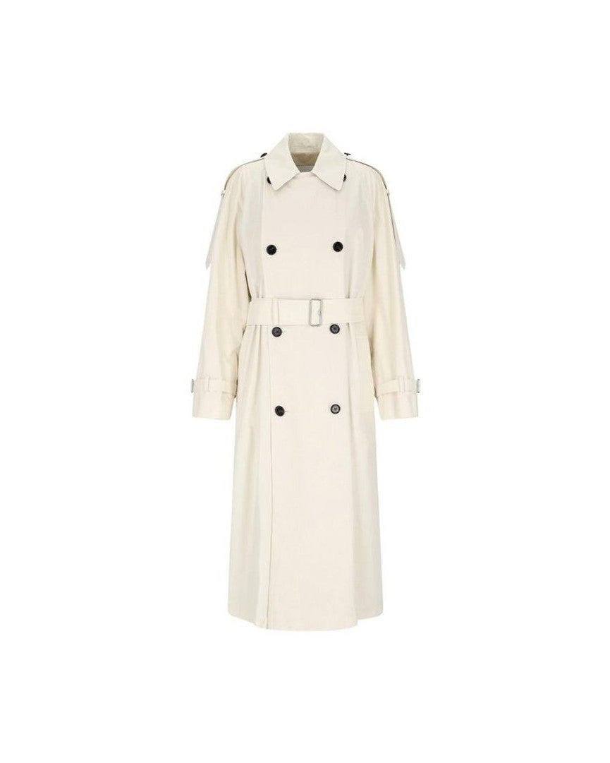 Burberry White Cotton Coat Glam Steals