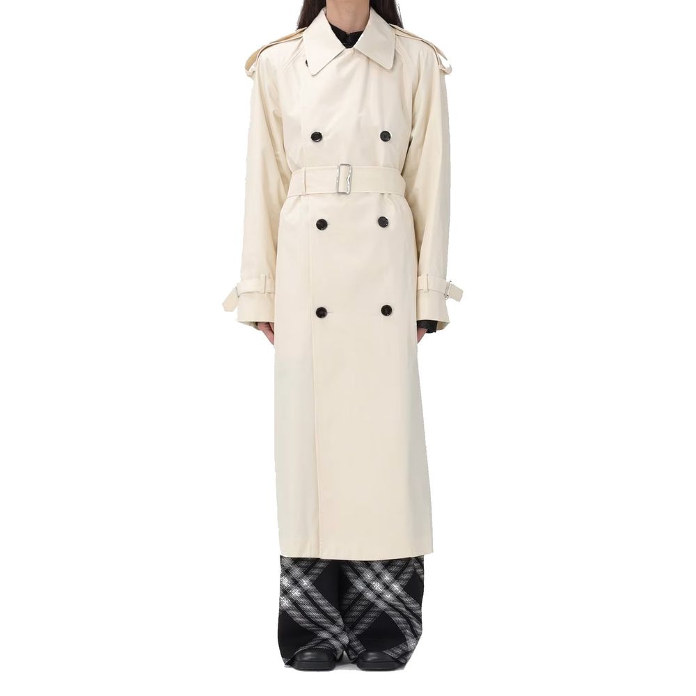 Burberry White Cotton Coat Glam Steals