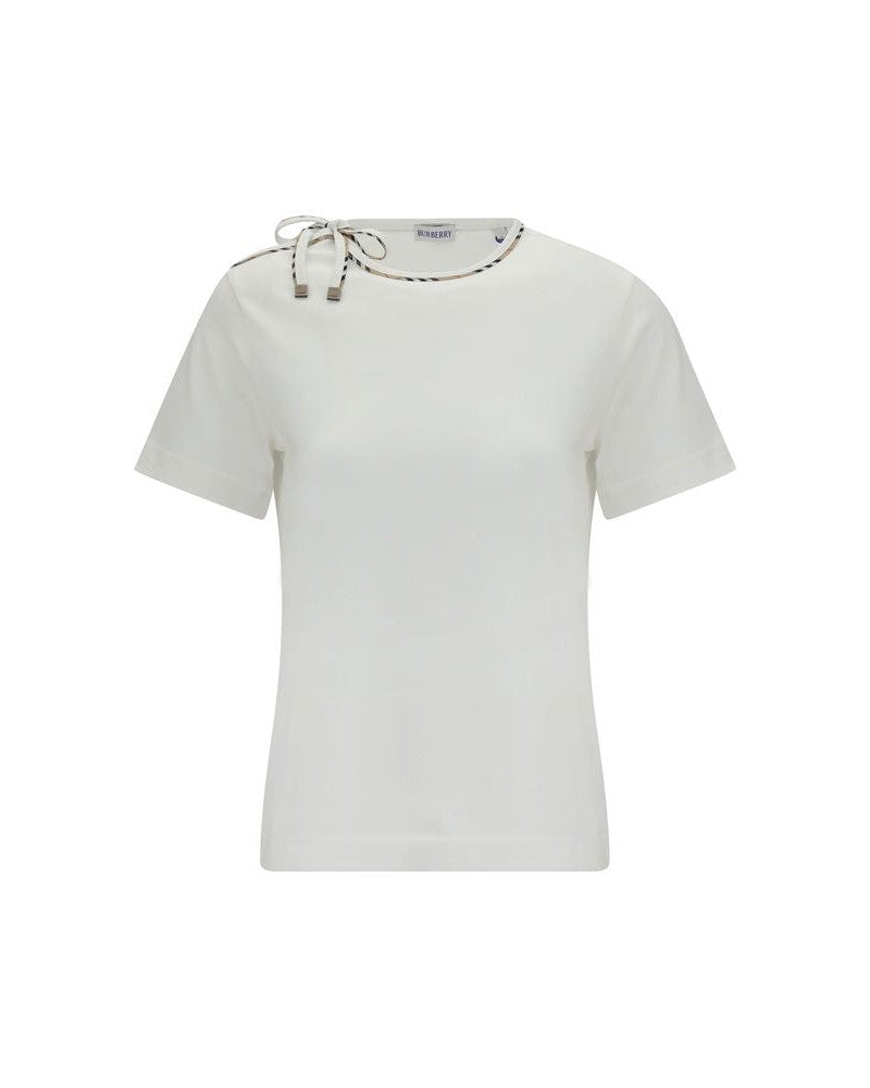 Burberry White Cotton T-shirt Glam Steals