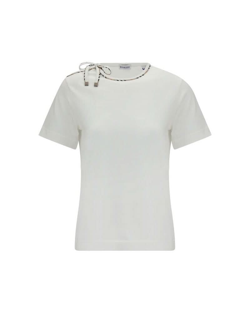 Burberry White Cotton T-shirt Glam Steals