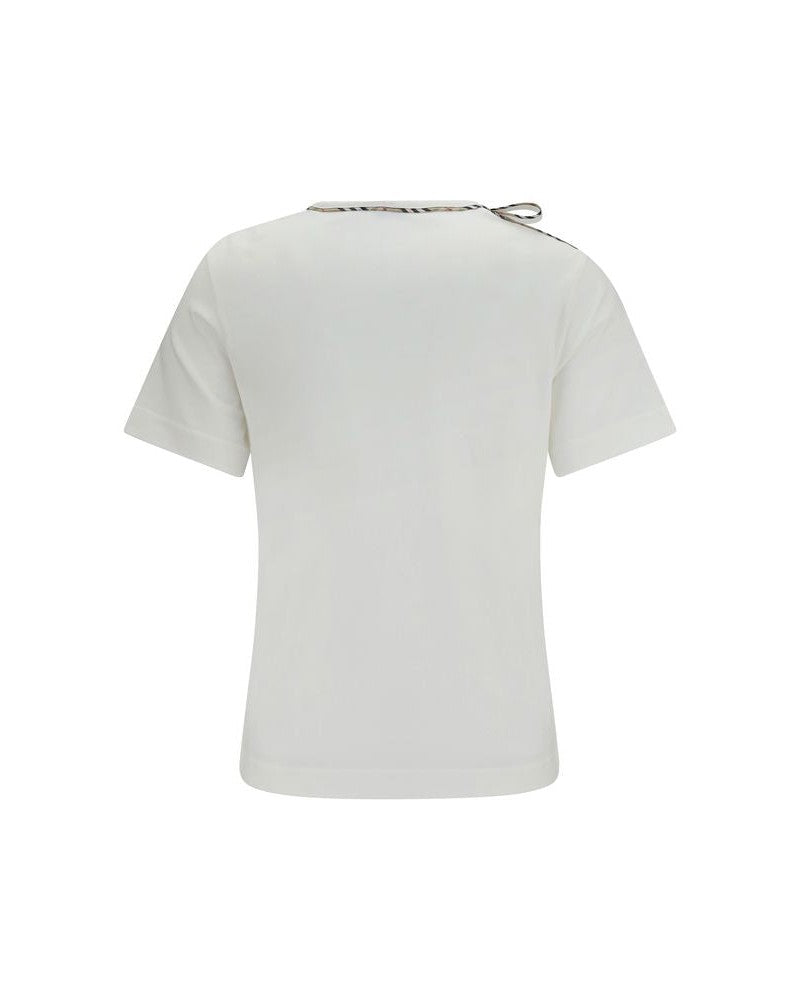 Burberry White Cotton T-shirt Glam Steals