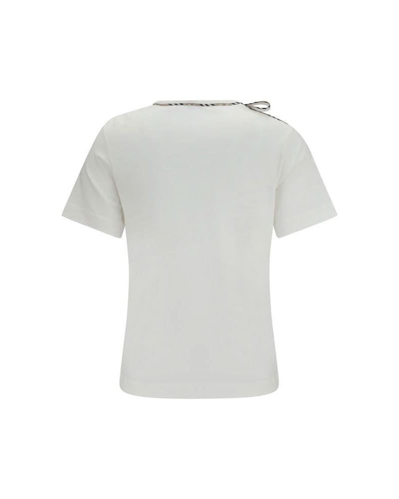 Burberry White Cotton T-shirt Glam Steals
