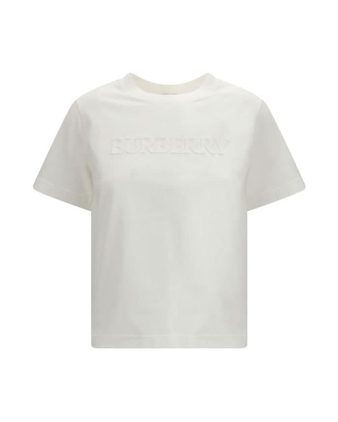 Burberry White Cotton T-Shirt