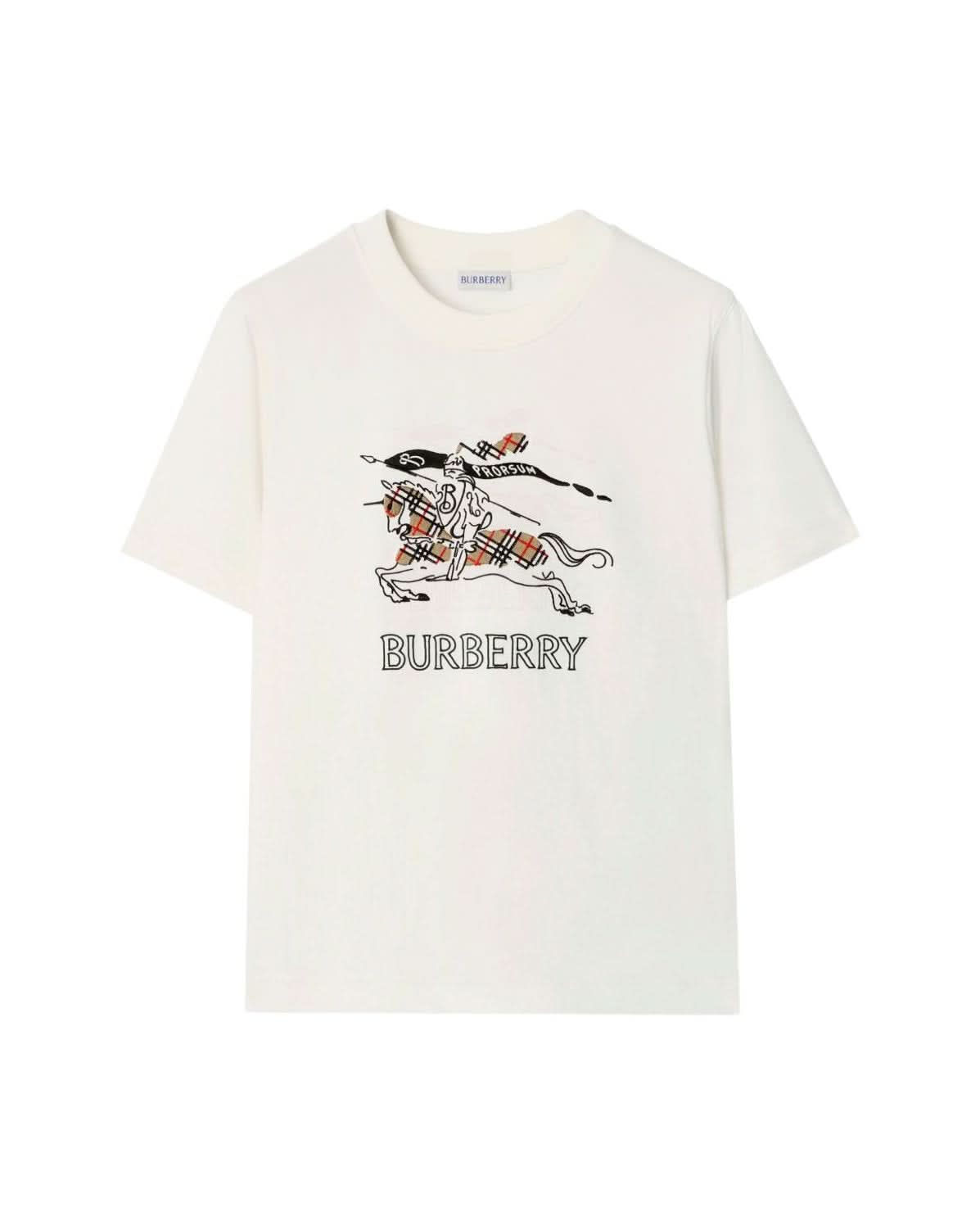 Burberry White Polo T-Shirt T-Shirts