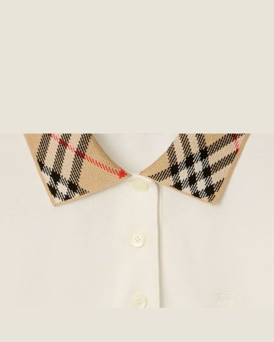 Burberry White Polo T-Shirt Topwear