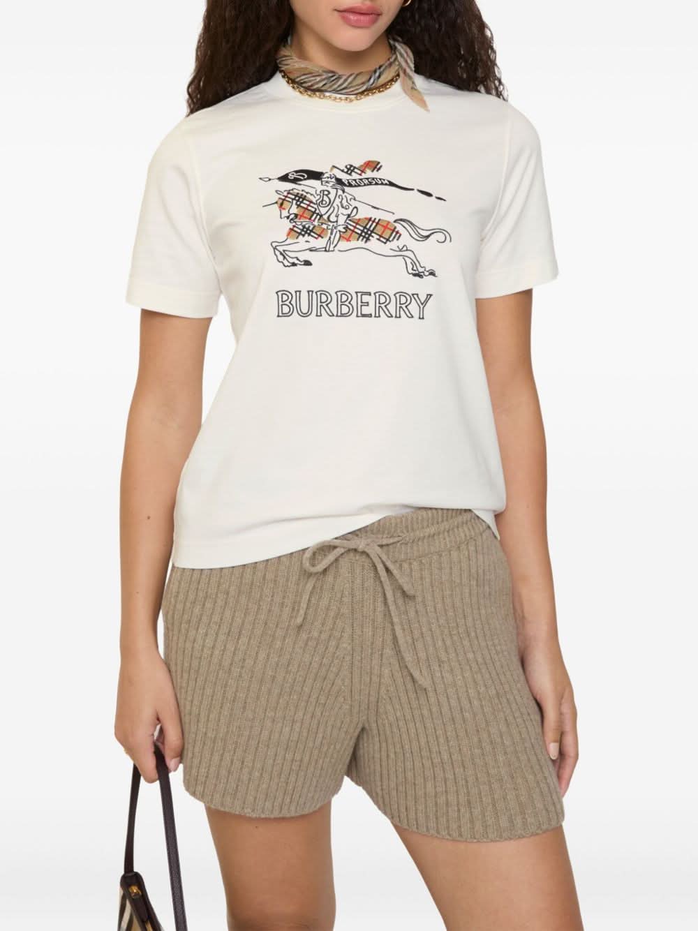 Burberry White Polo T-Shirt T-Shirts
