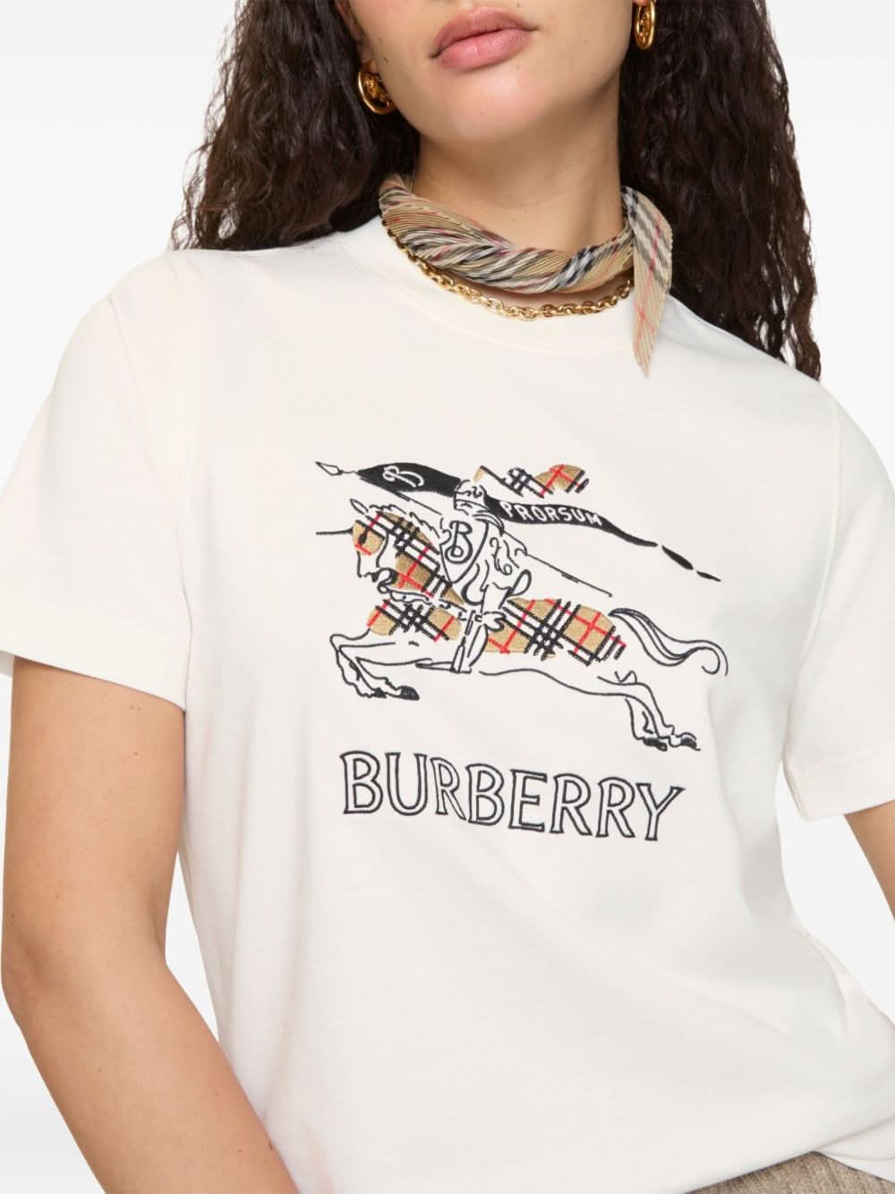 Burberry White Polo T-Shirt T-Shirts