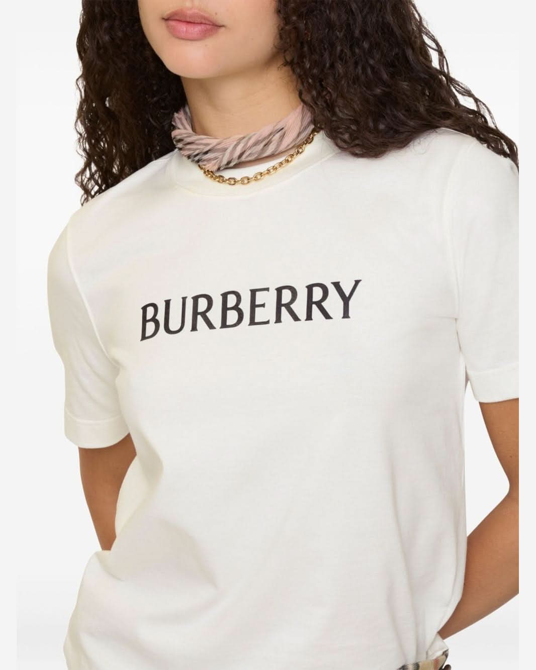 Burberry White Polo T-Shirt Topwear