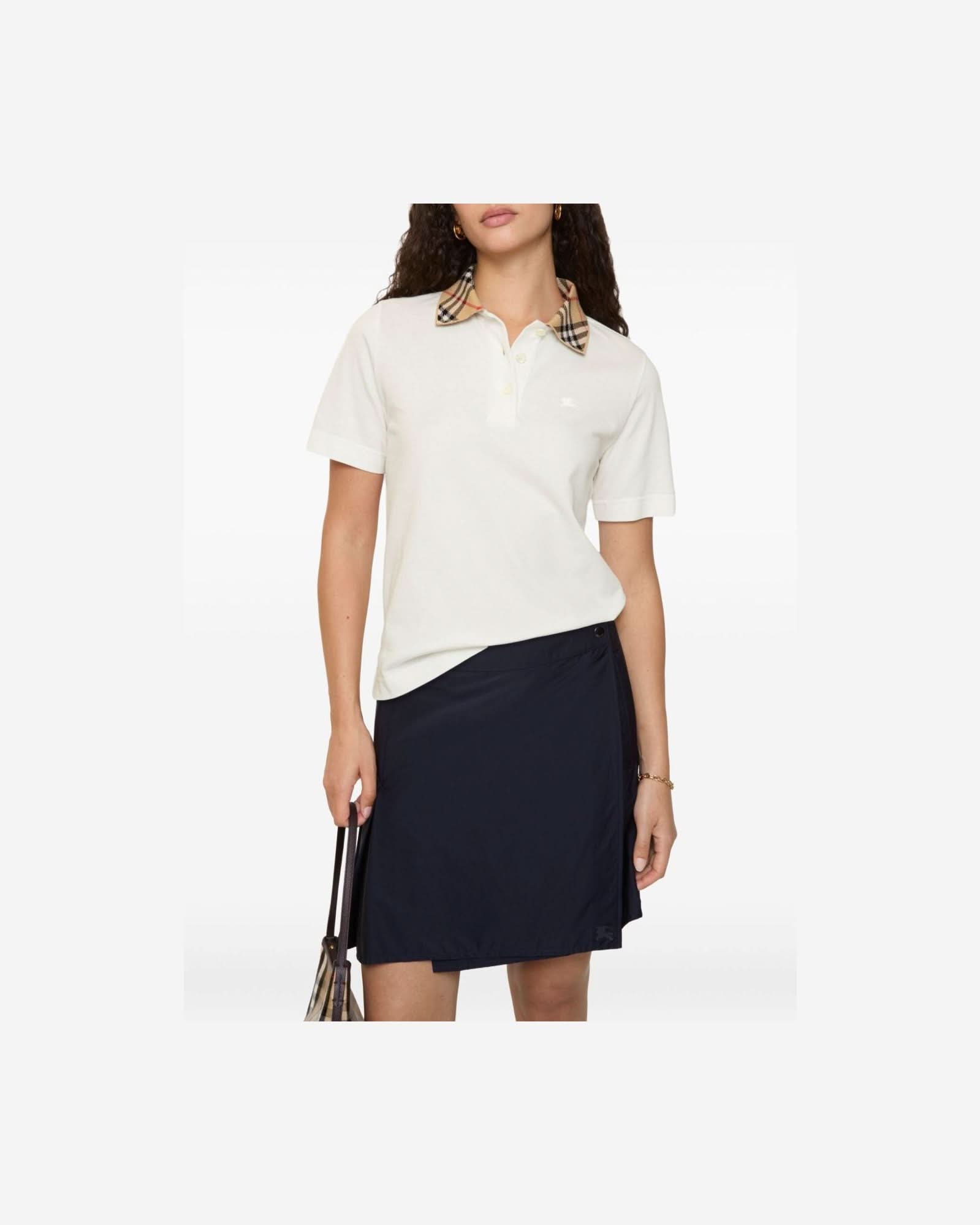 Burberry White Polo T-Shirt Topwear