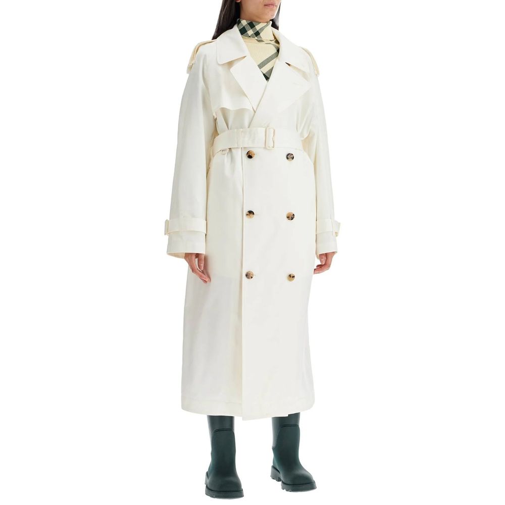 Burberry White Silk Coat Glam Steals