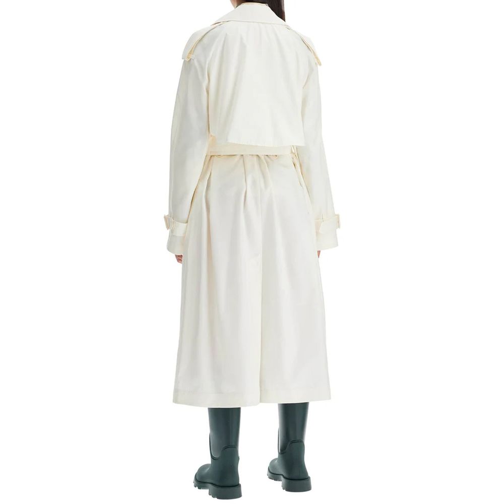 Burberry White Silk Coat Glam Steals