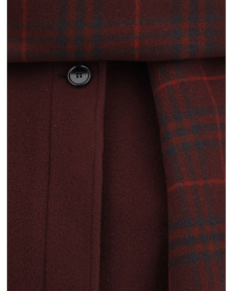Burberry Wool Bordeaux Coat Glam Steals