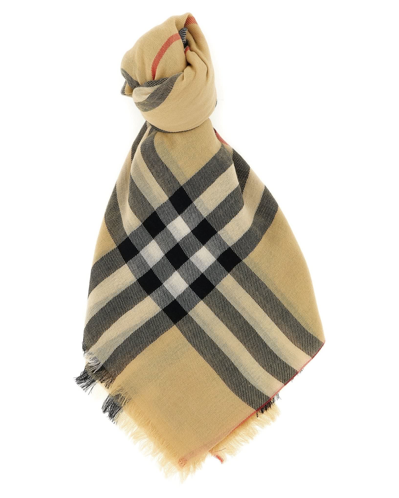 Burberry Wool Check Scarf Glam Steals