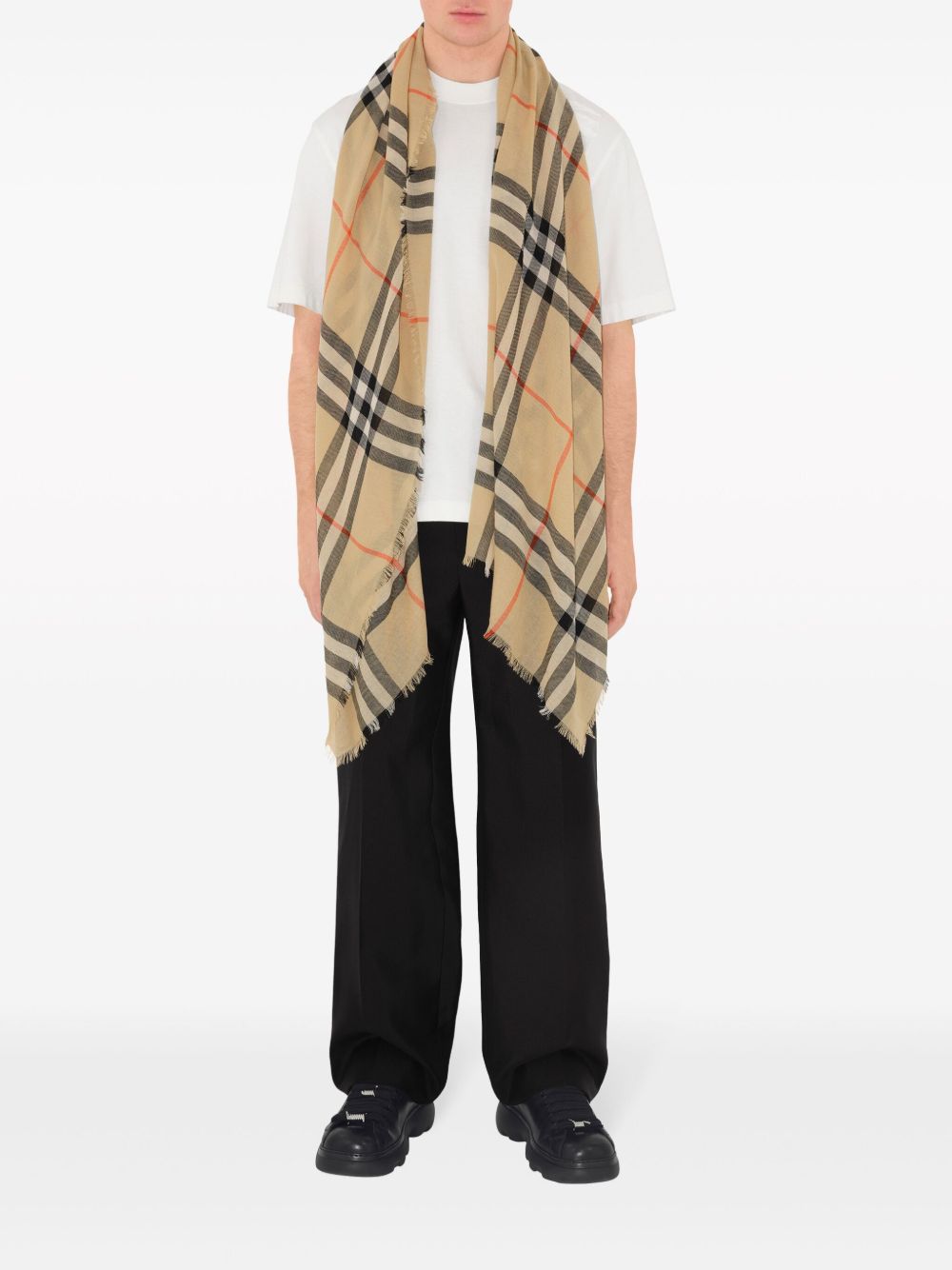 Burberry Wool Check Scarf Glam Steals