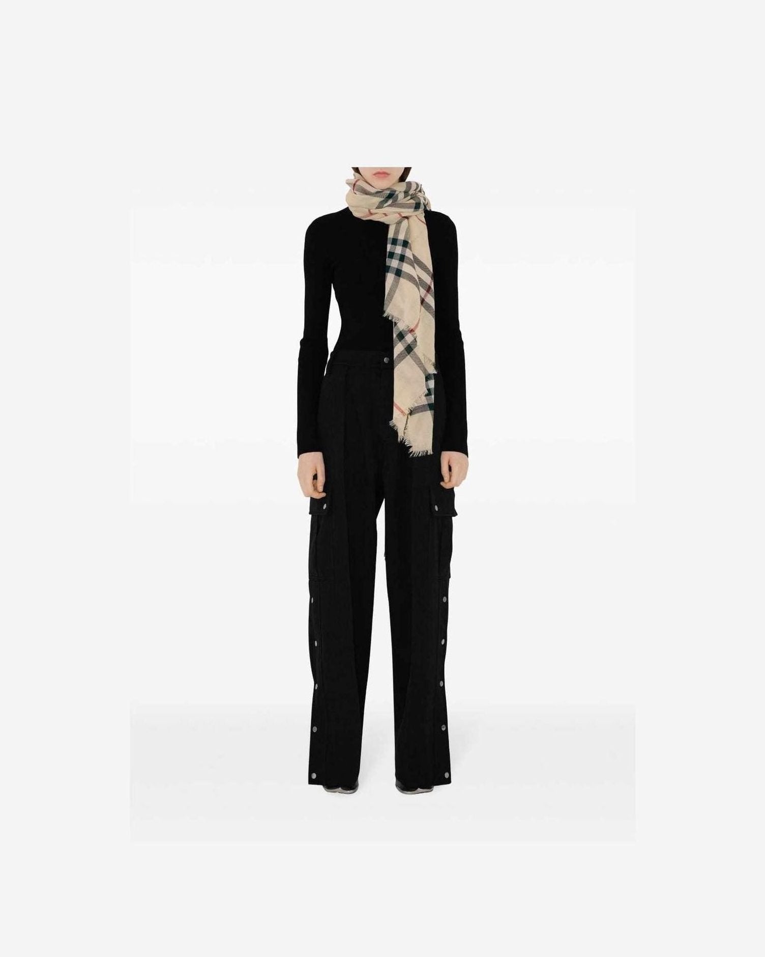Burberry Wool Check Scarf Glam Steals