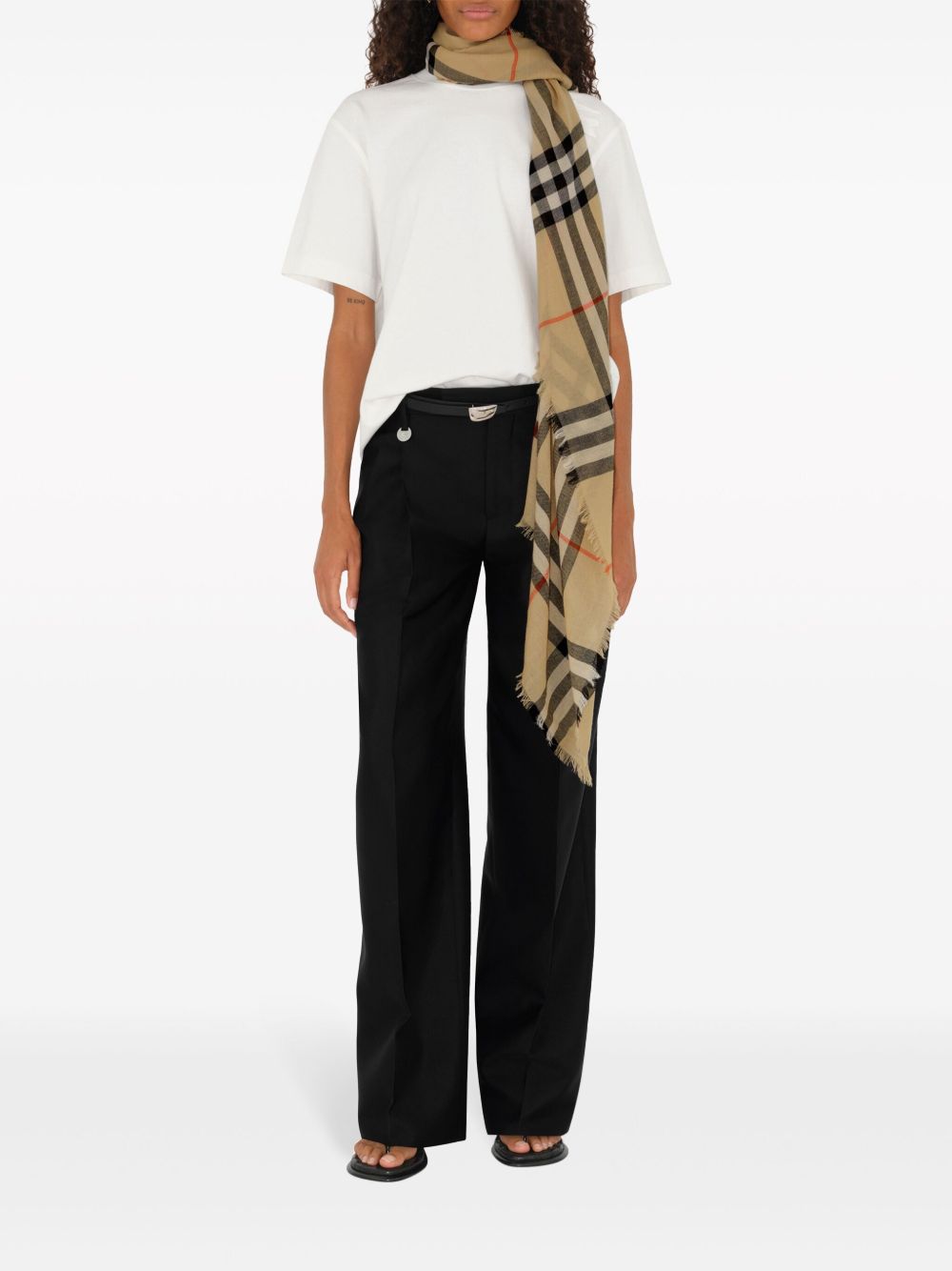 Burberry Wool Check Scarf Glam Steals