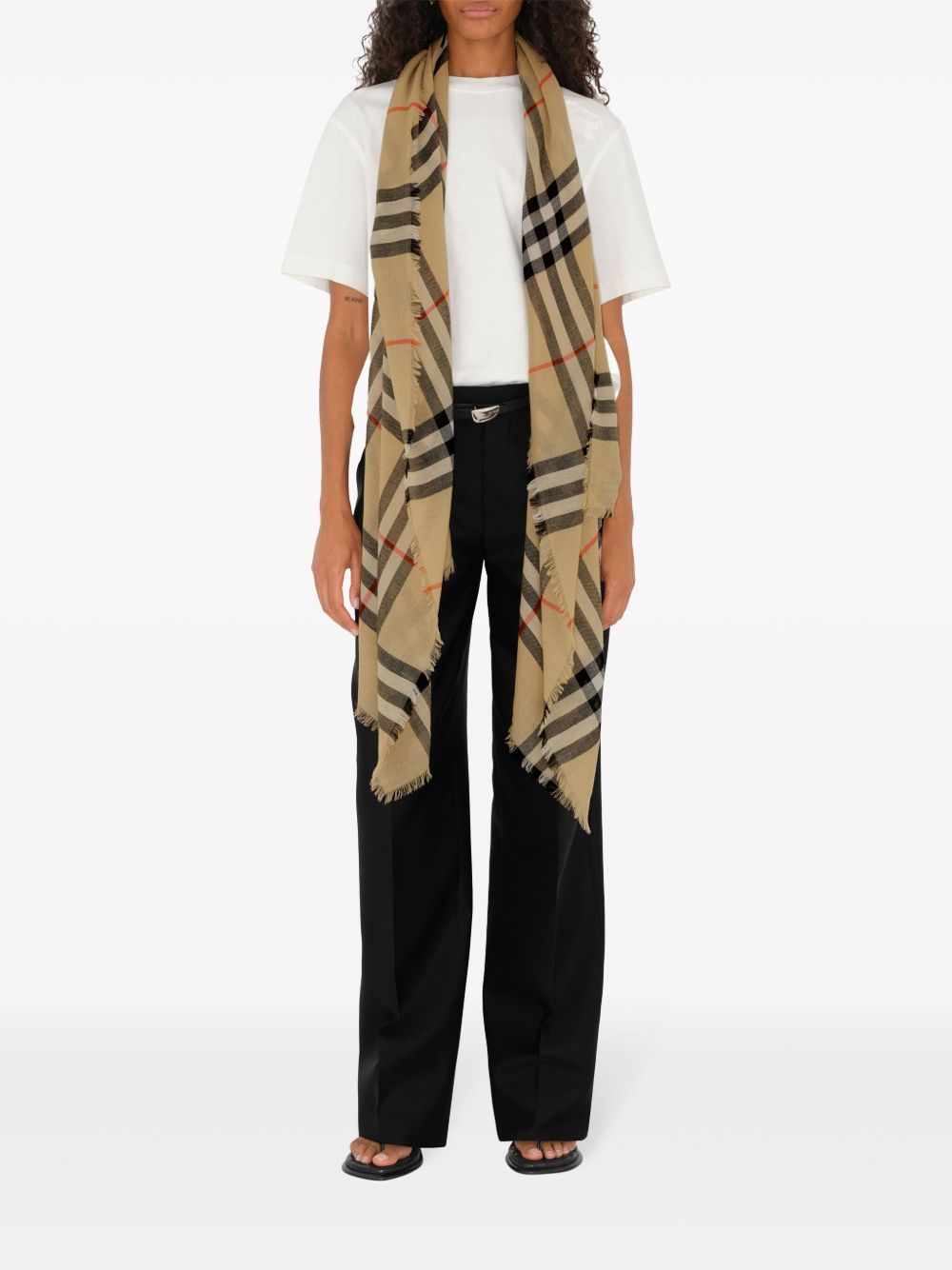 Burberry Wool Check Scarf Glam Steals