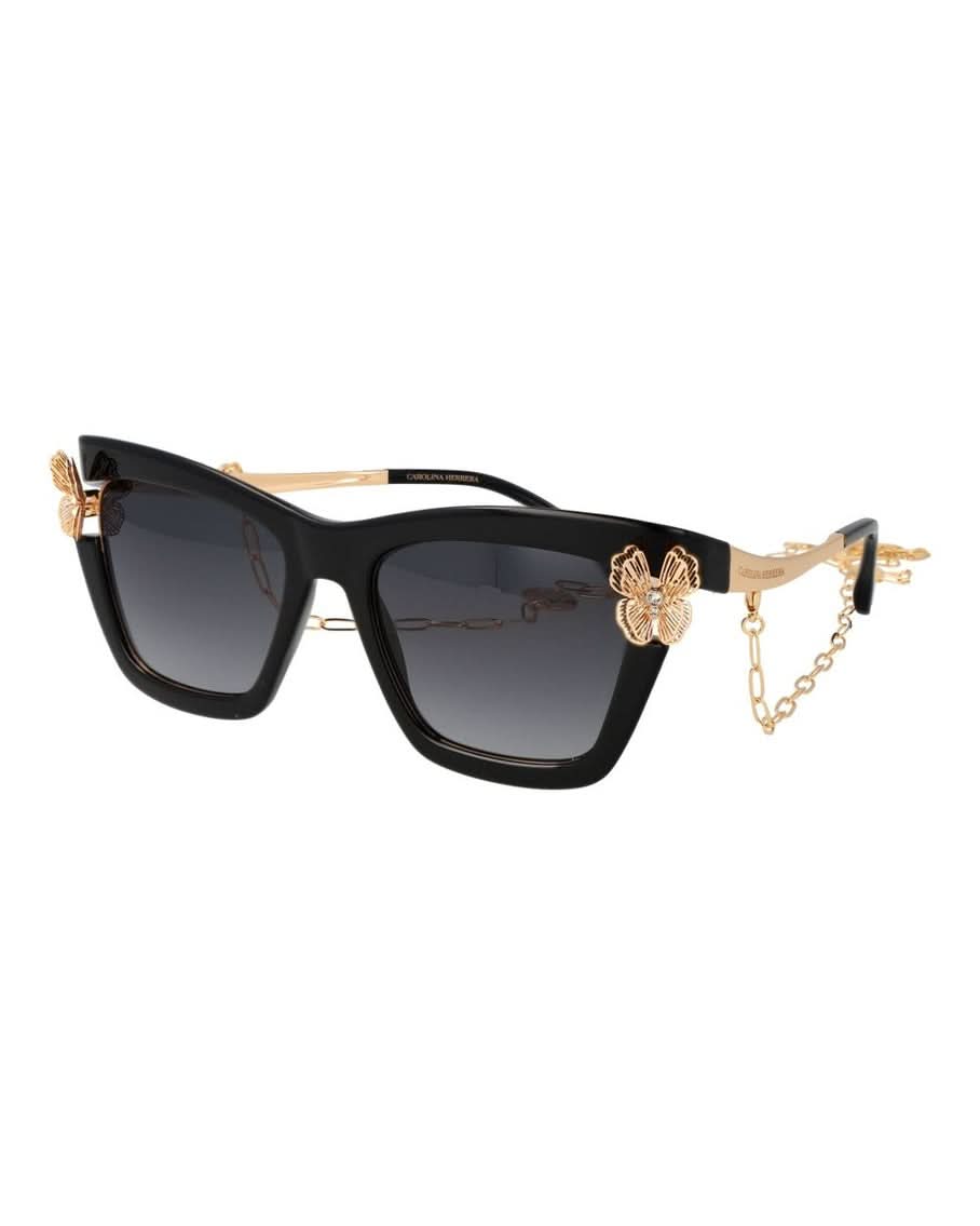 Carolina Herrera Black Polyamide Sunglasses Glam Steals