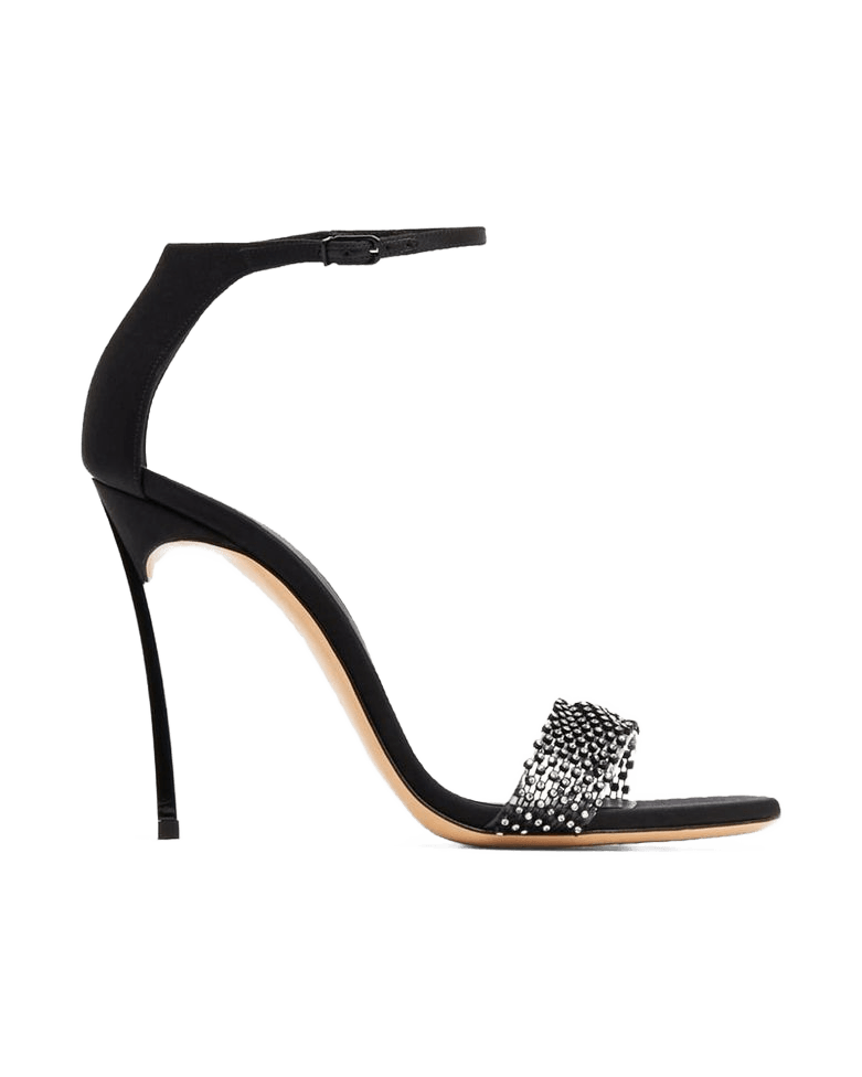 Casadei Black Silk Stiletto Heels Glam Steals