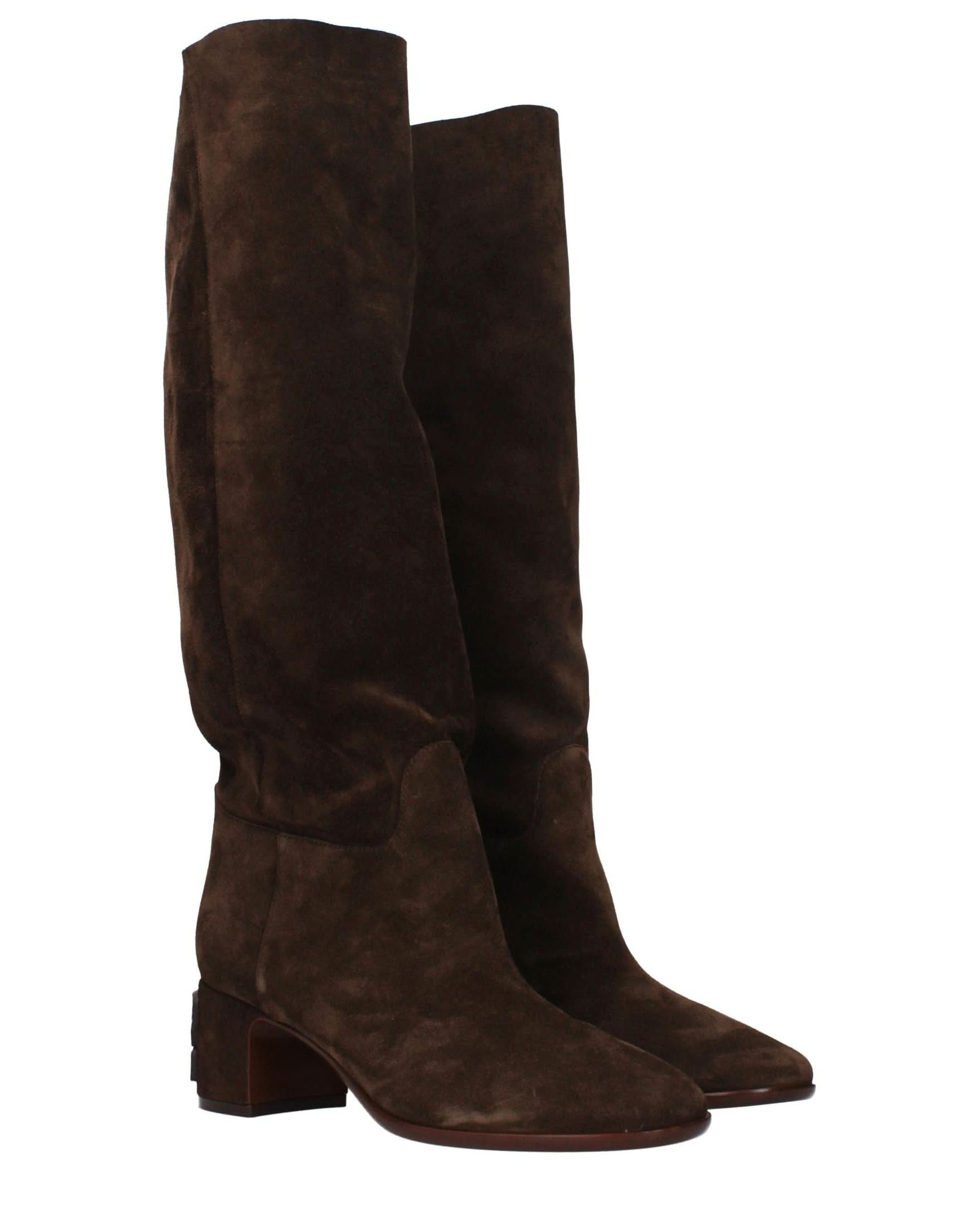 Casadei Brown Leather Boots