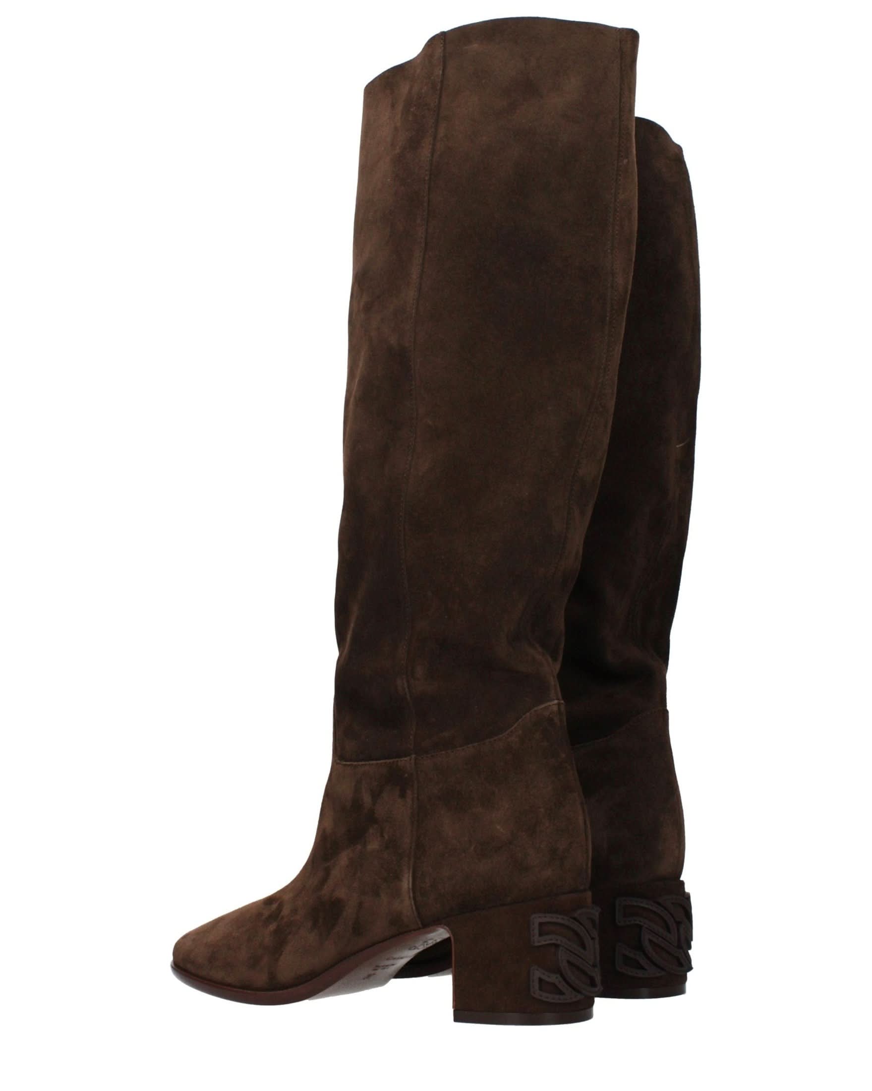 Casadei Brown Leather Boots