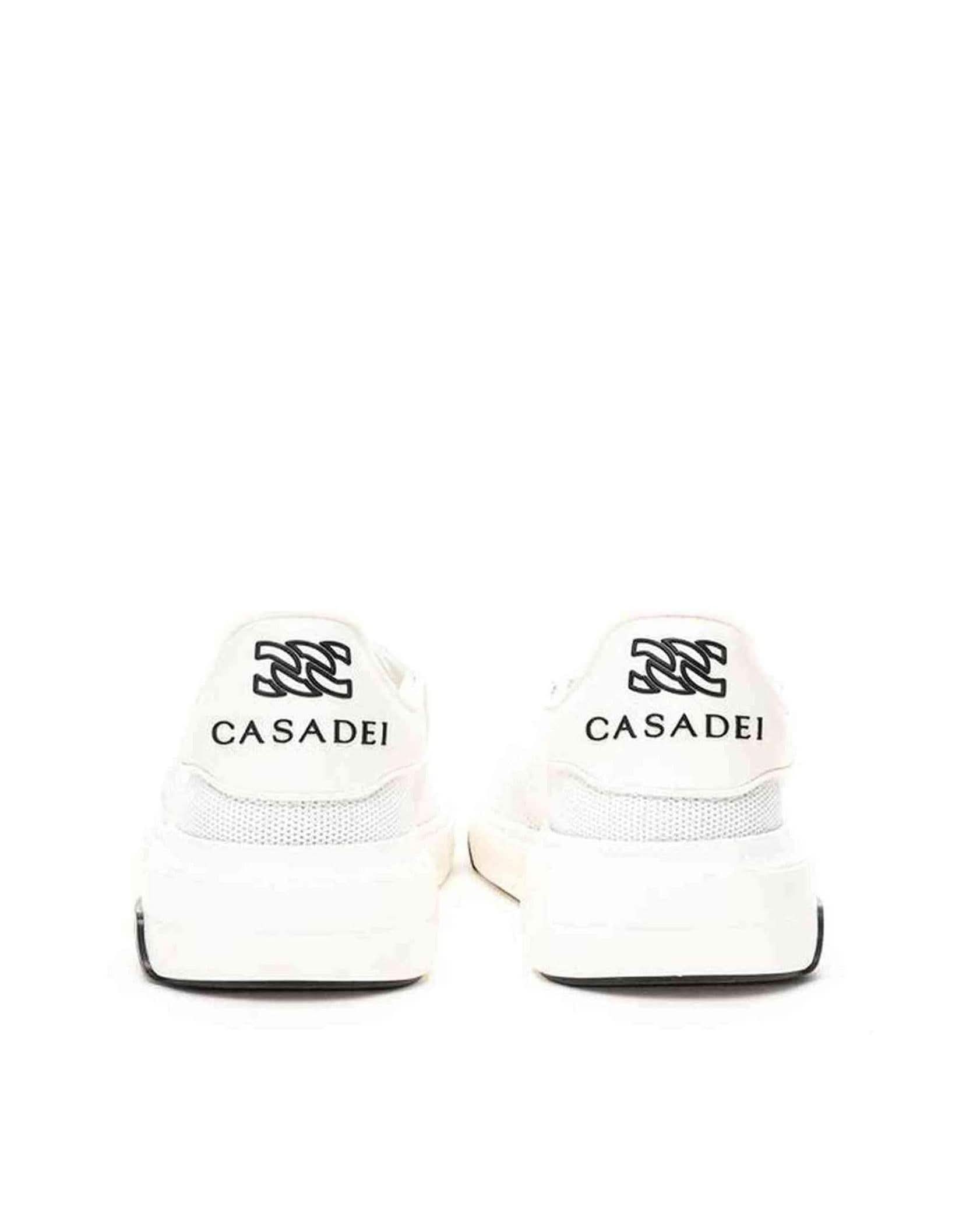 Casadei Elegant White Leather Sneakers Sneakers